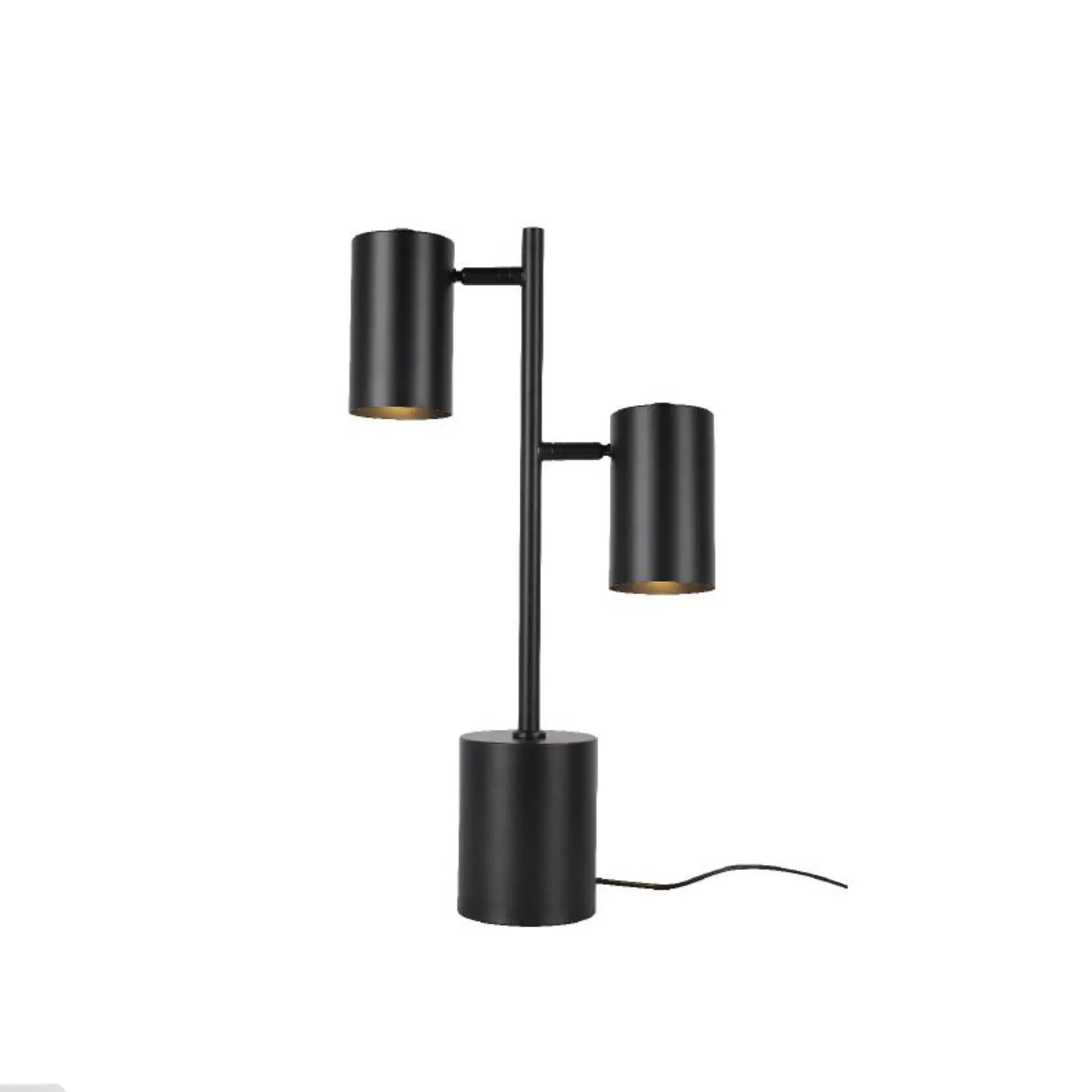 ACA Lighting stolní lampa KENNETH černý kov 2xE27 MT240572