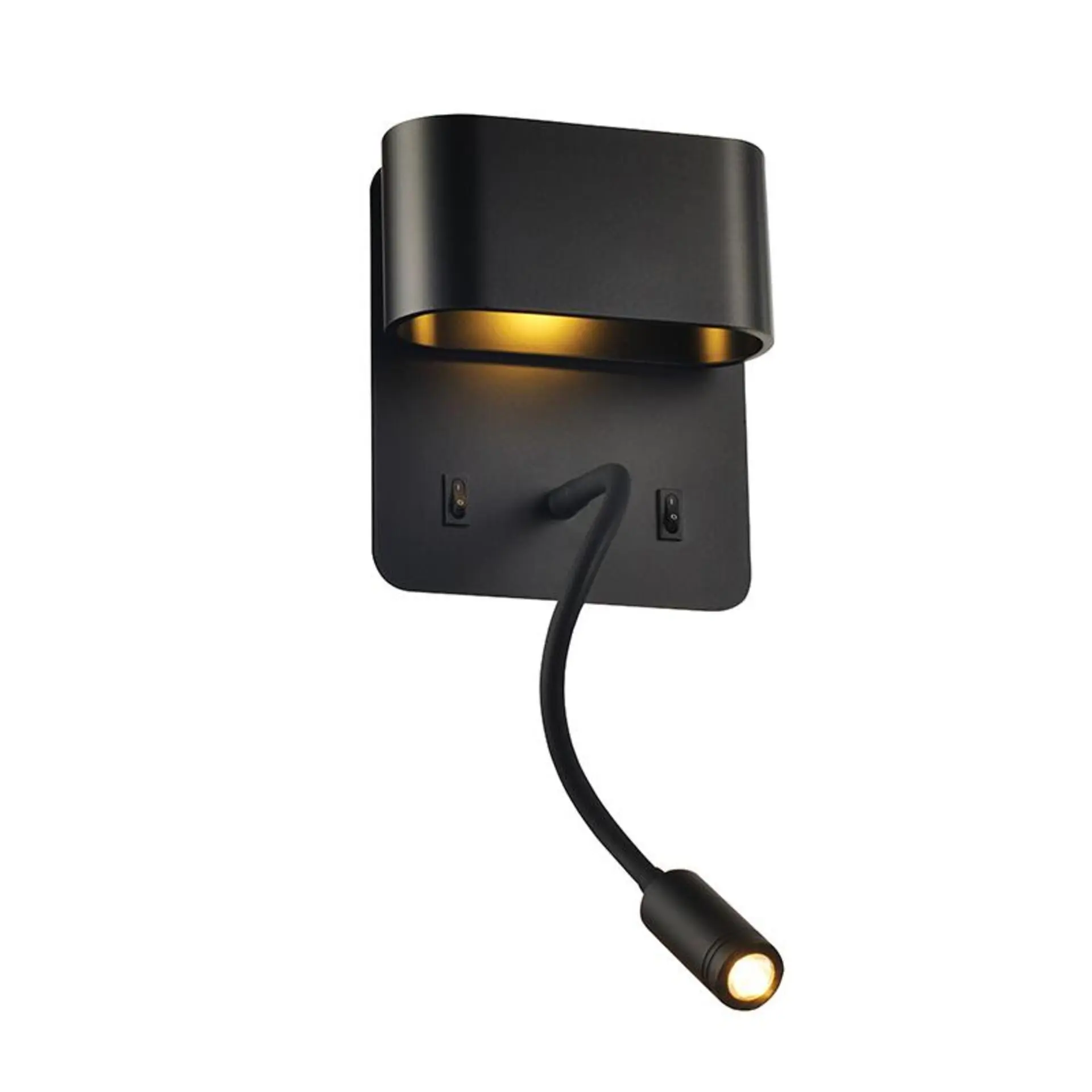 ACA Lighting nástěnné svítidlo PRIAMUS LED 8W 3000K 640lm černý kov 16x9x45cm V86LEDW45BK