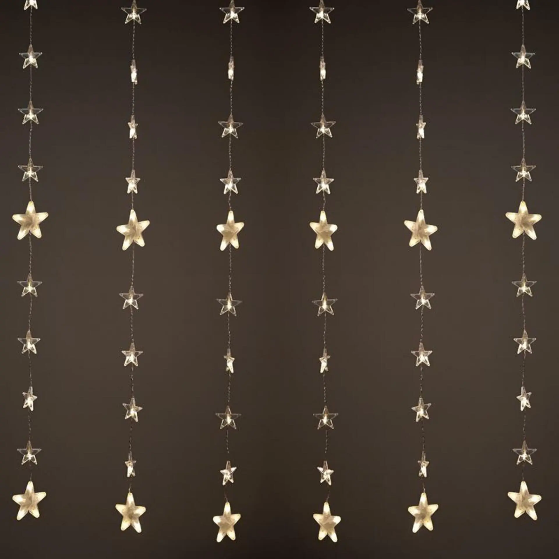 ACA Lighting Vánoční osvětlení 144 LED záclona 8 pramenů po 18 LED teplá bílá vč. napájení prodloužitelné max 4 sady P44 150x150cm čirý kabel 3m napájení X071441492