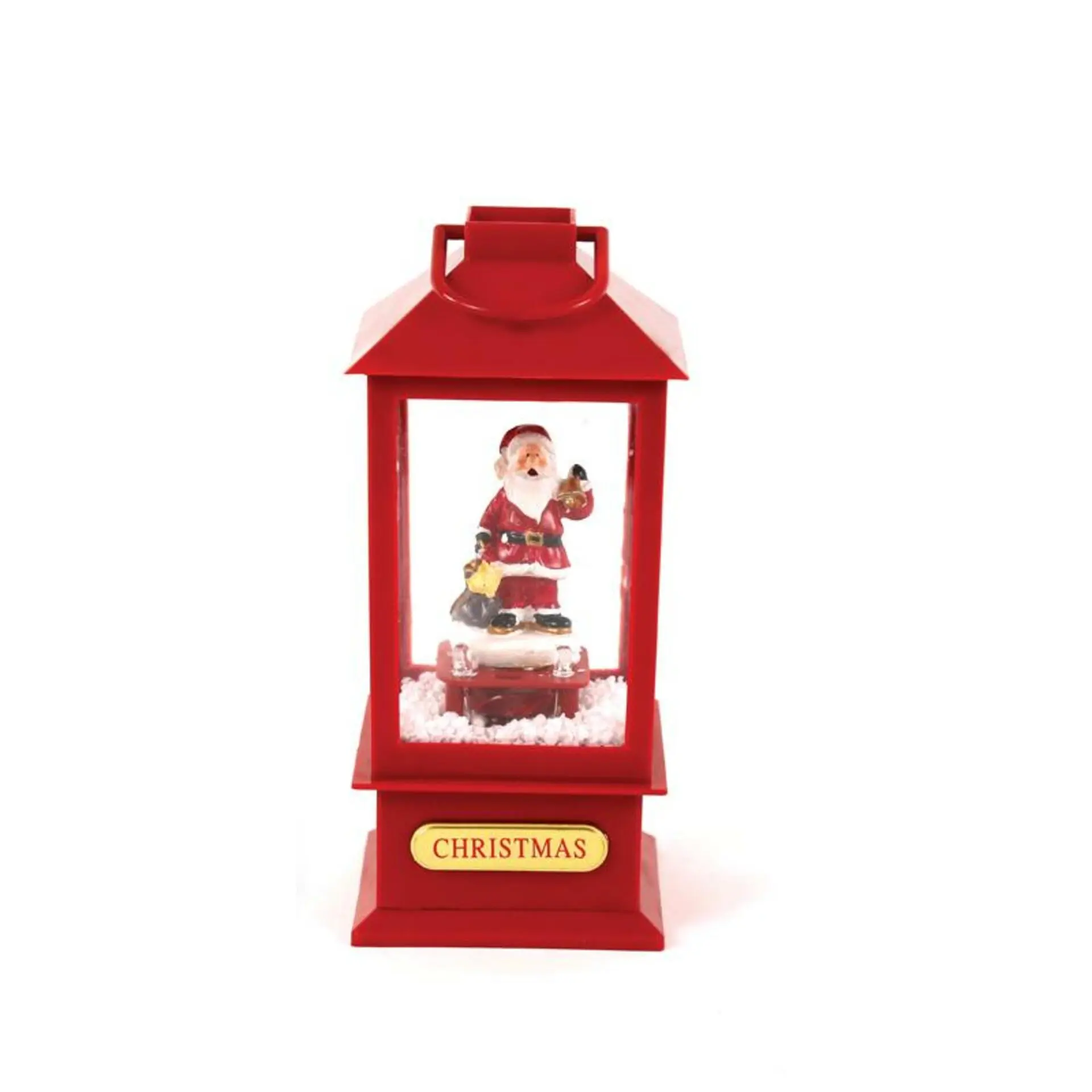 ACA Lighting plastový santa s hudbou, 2 MINI LED WW, na baterie 3xAA, IP20, 10X10X20CM X0721106B