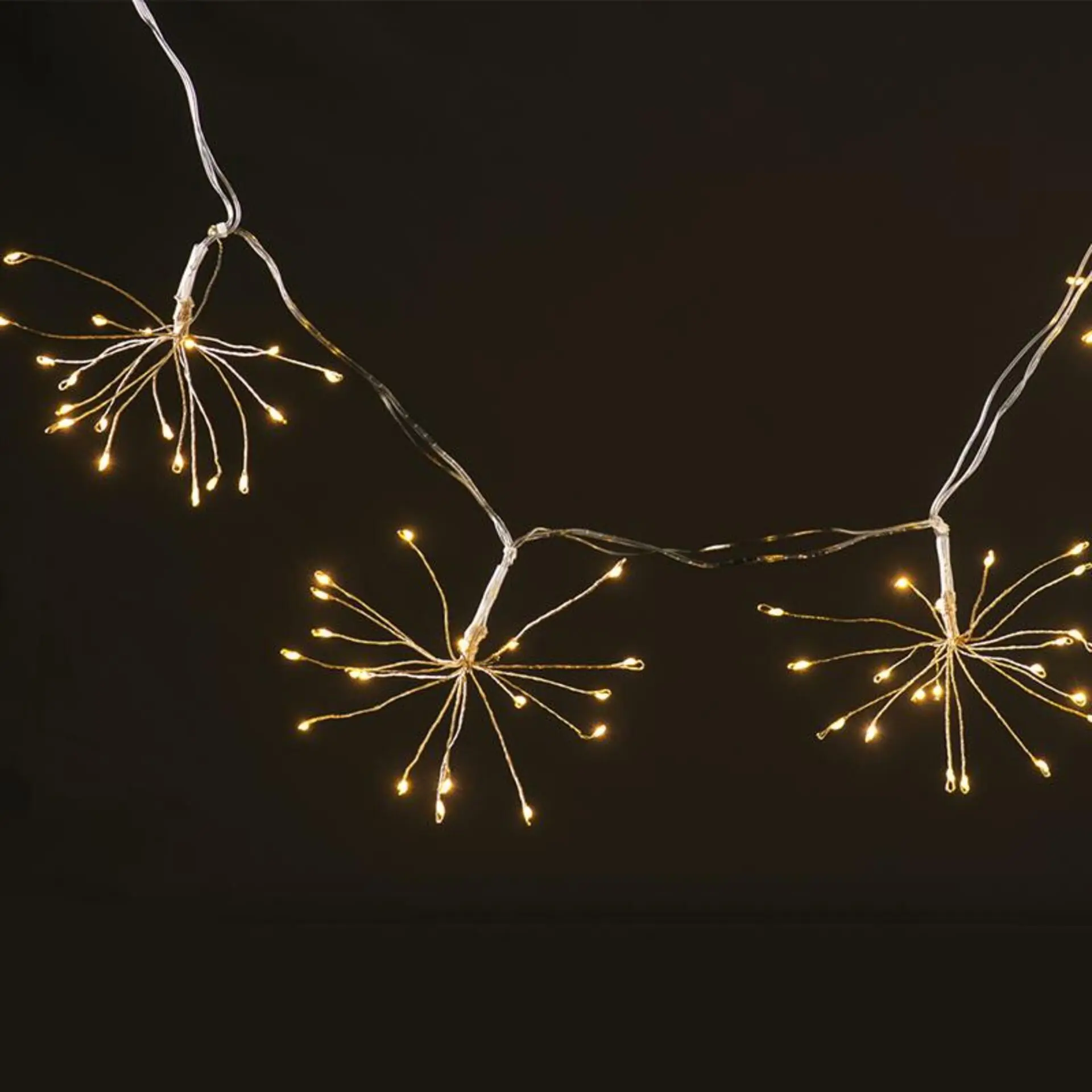 ACA Lighting 300 mini LED ježek, stříbrný měďený kabel, IP44, 4,2m+1m X073001423