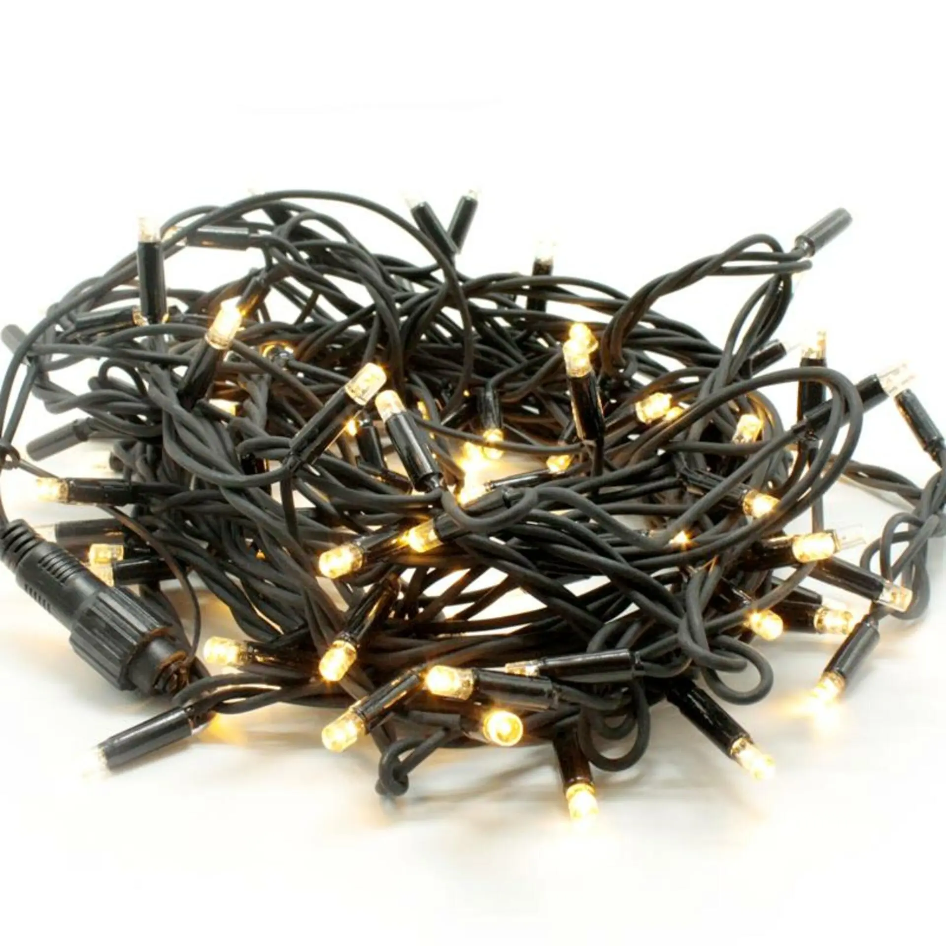 ACA Lighting Vánoční osvětlení 100 LED řetěz černý kabel teplá bílá prodloužitelné max 20 sad 10cm rozteč 10m IP65, 1,5m napájecí kabel X081001314