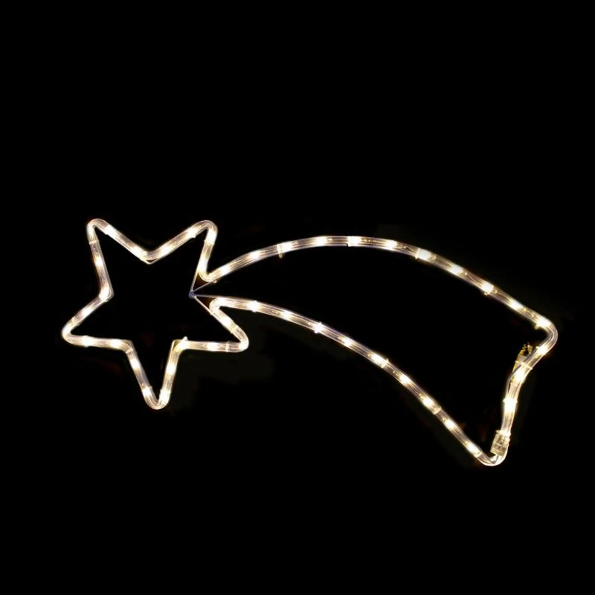 ACA Lighting Vánoční venkovní dekorace kometa, 48 LED 2m hadice, teplá bílá, s efekty, IP20 68x29cm, 1.5m napájecí kabel X081817117