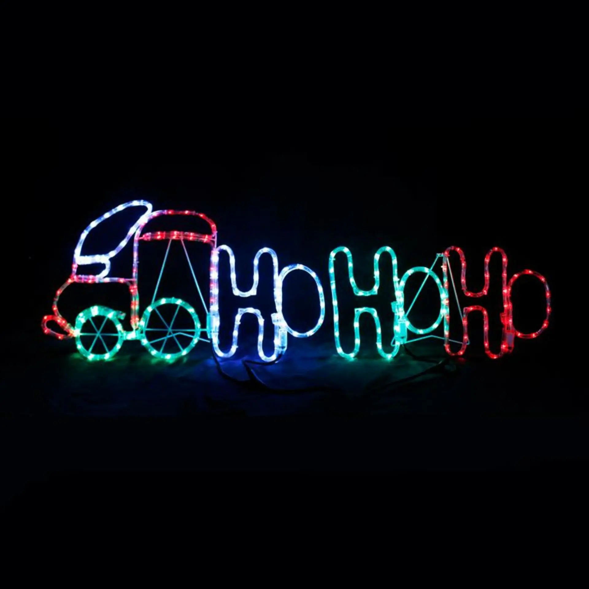 ACA Lighting Vánoční LED vlak HO HO HO efekty IP44 X082043216