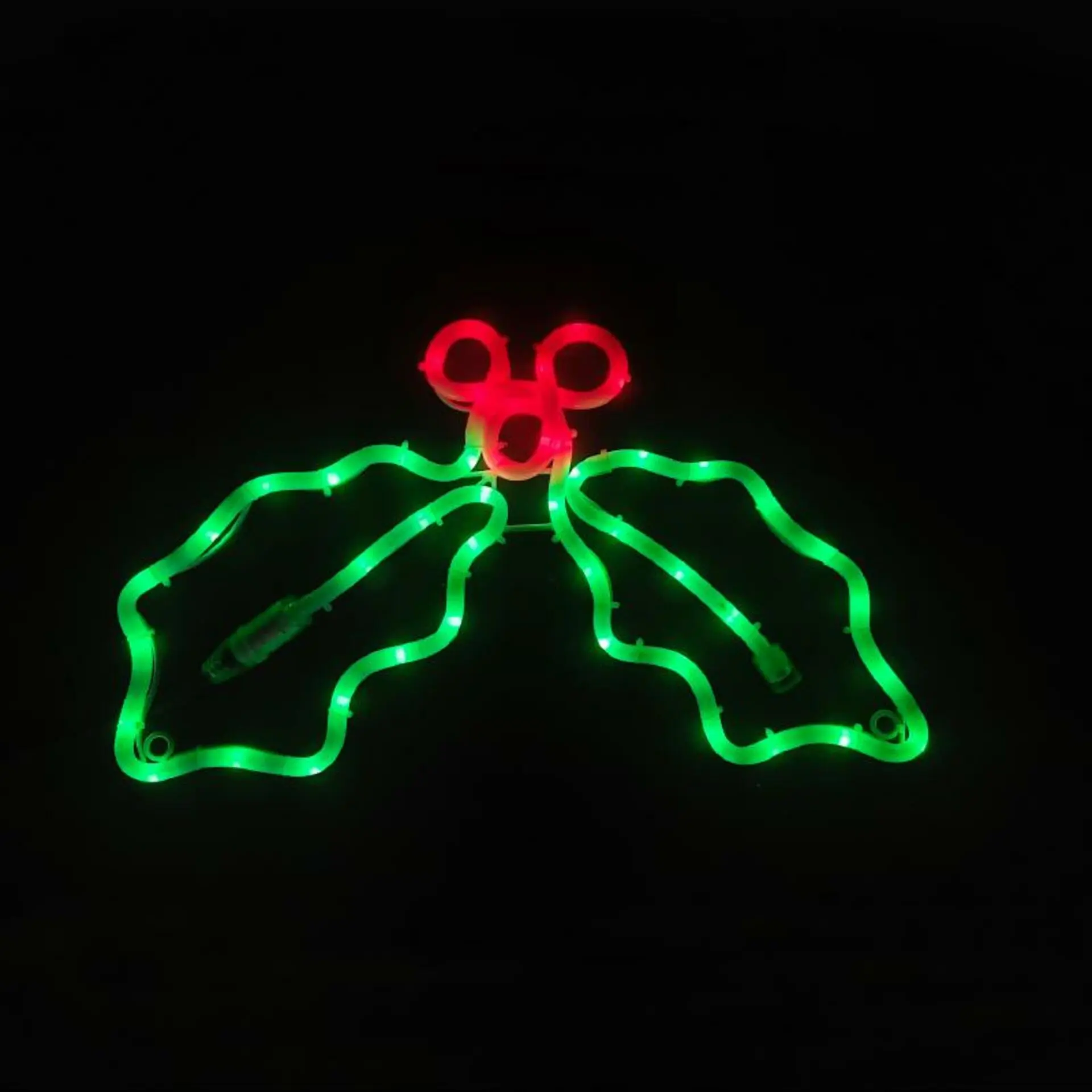 ACA Lighting Vánoční venkovní dekorace jmelí 60 LED 2,5m hadice,červená+zelená IP65 45x32cm 1.5m napájecí kabel X08603527