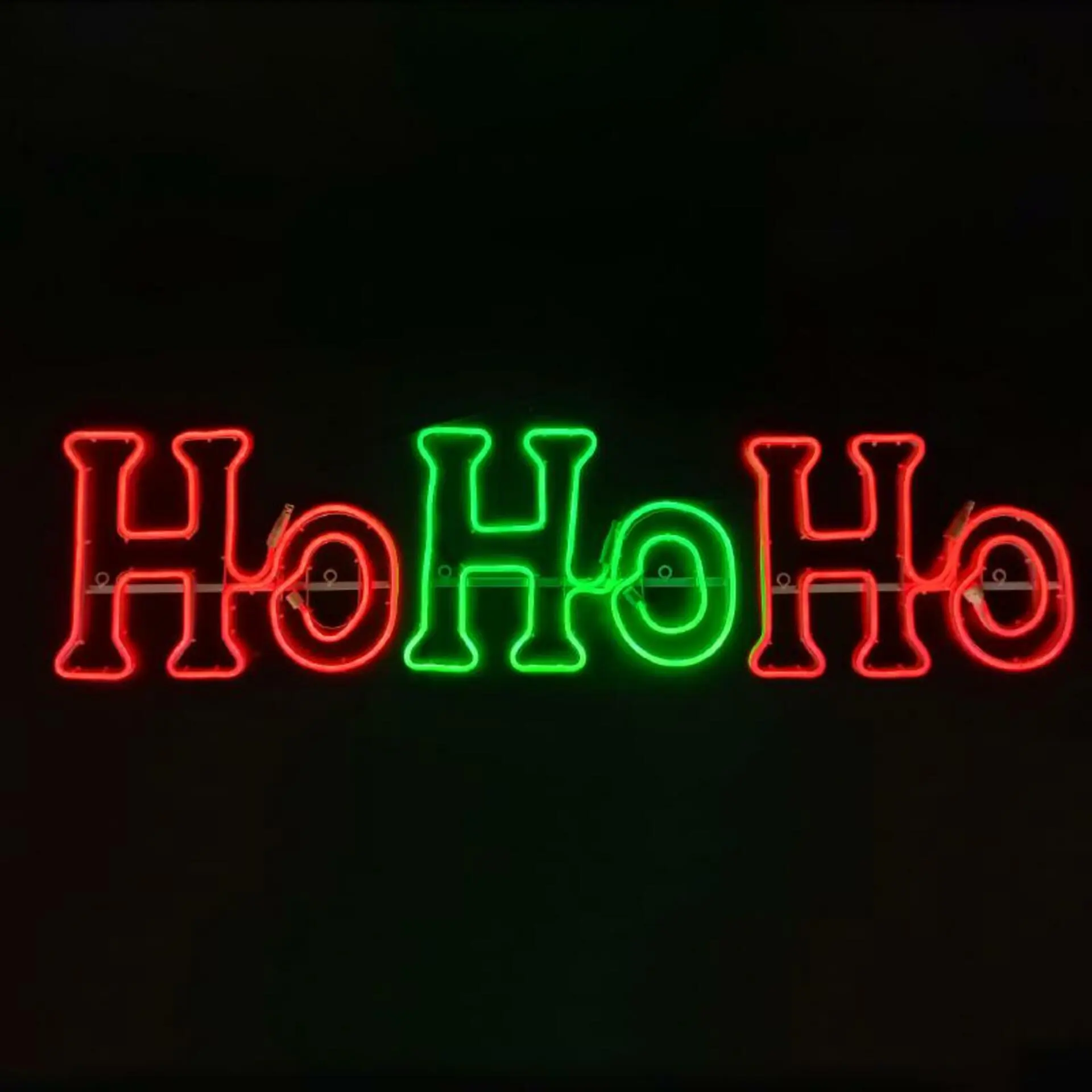 ACA Lighting Vánoční dekorace HOHOHO double neon 750 LED zelená + červená s efekty IP65 133x30cm 1,5m napájecí kabel X08750356