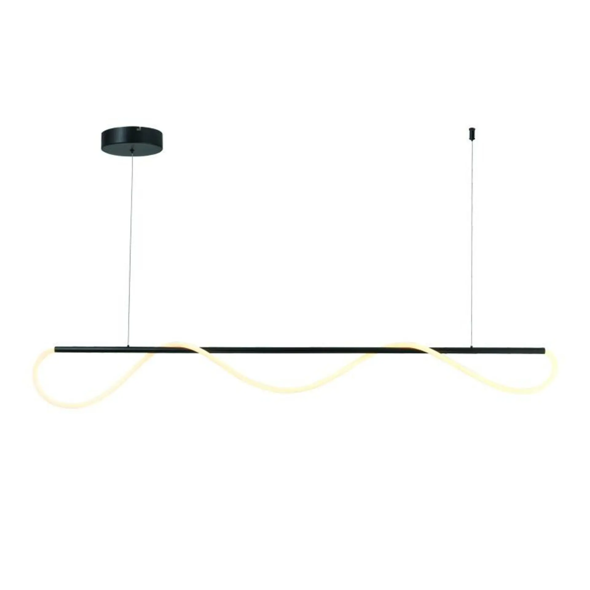 ACA Lighting závěsné svítidlo LED 60W 3000K 3300lm WAVE černá kov IP20 190X6XH215CM ZM36LEDP190BK