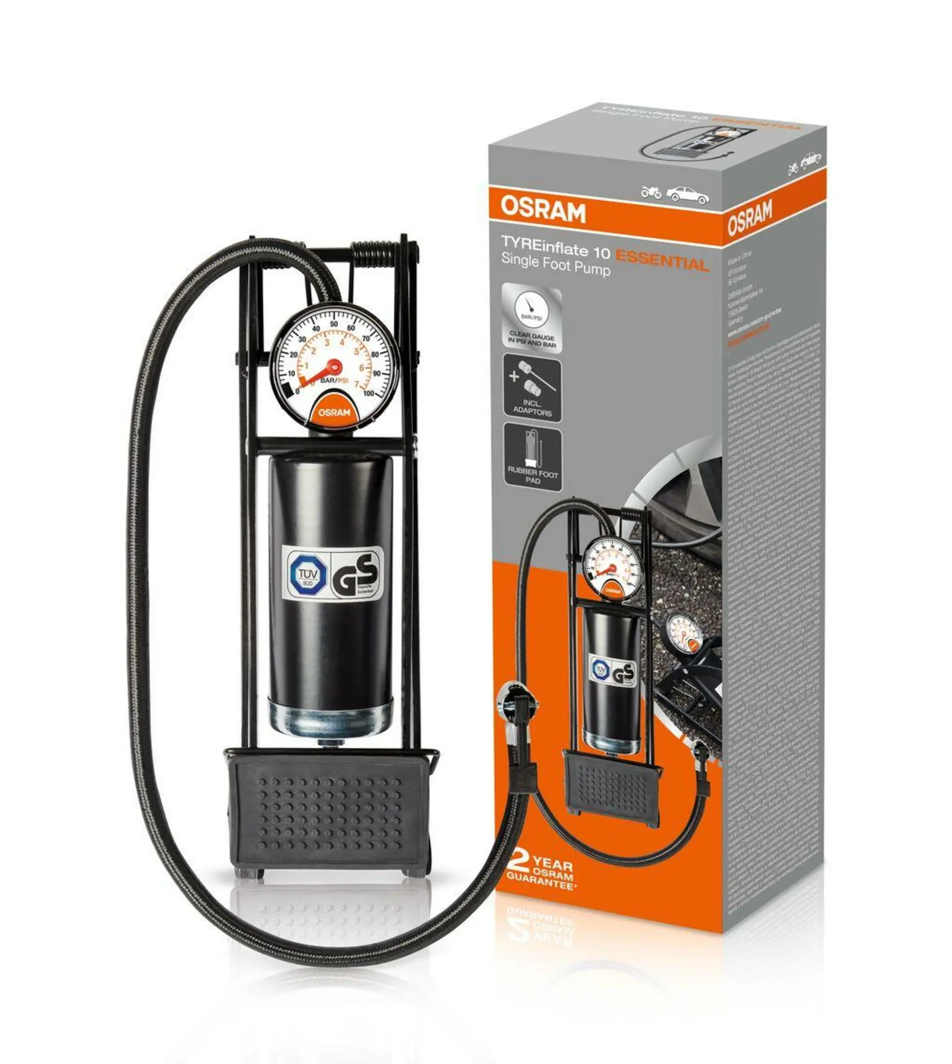 Pneuhustič s manometrem 10 ESSENTIAL OSRAM OFP10ESN OFP10ESN