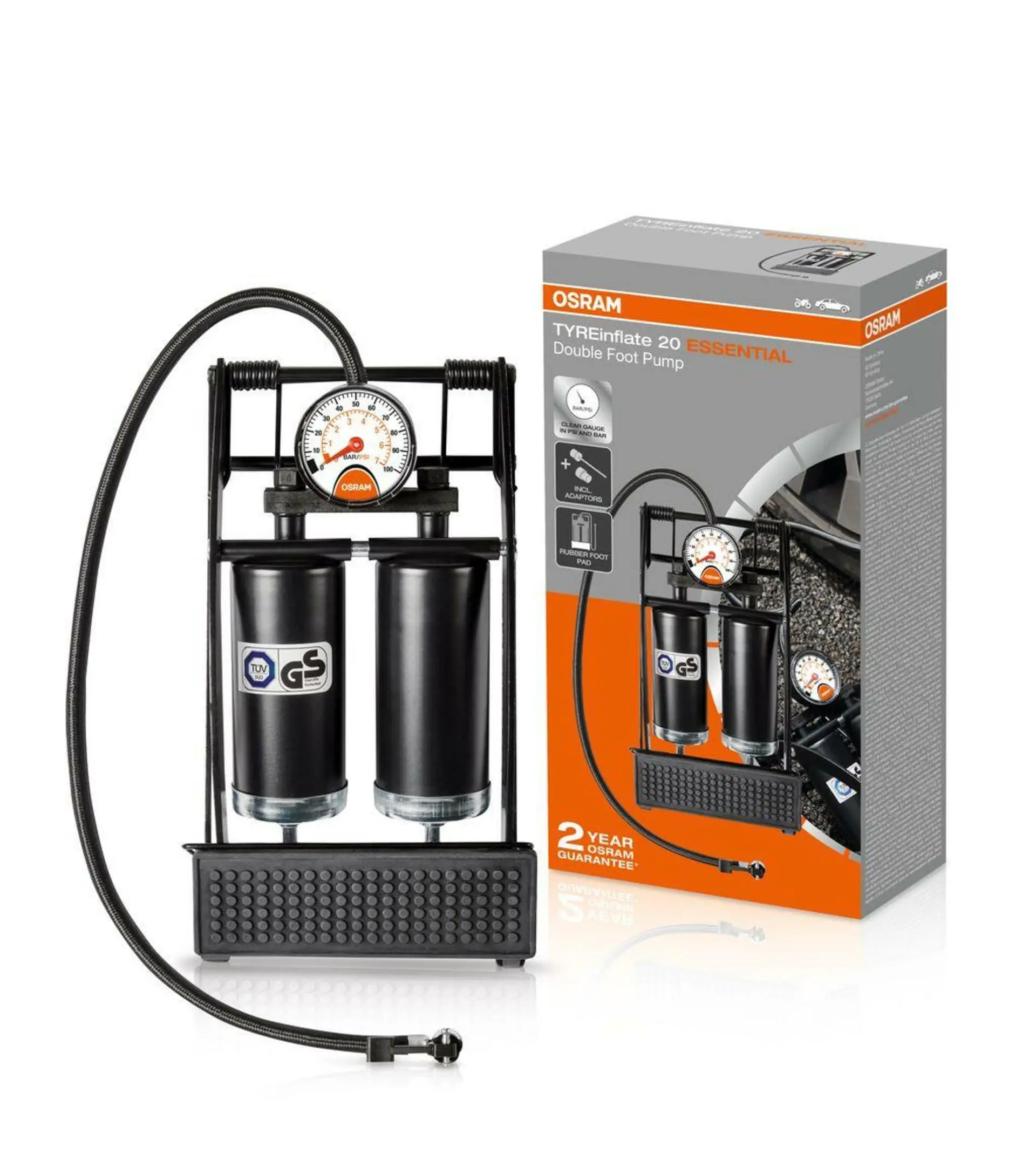 Pneuhustič s manometrem 20 ESSENTIAL OSRAM OFP20ESN OFP20ESN