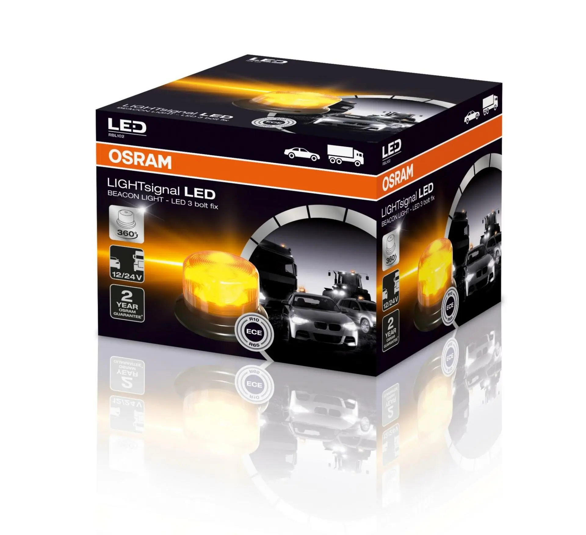 Výstražný maják 12/24V 7W OSRAM RBL102 RBL102