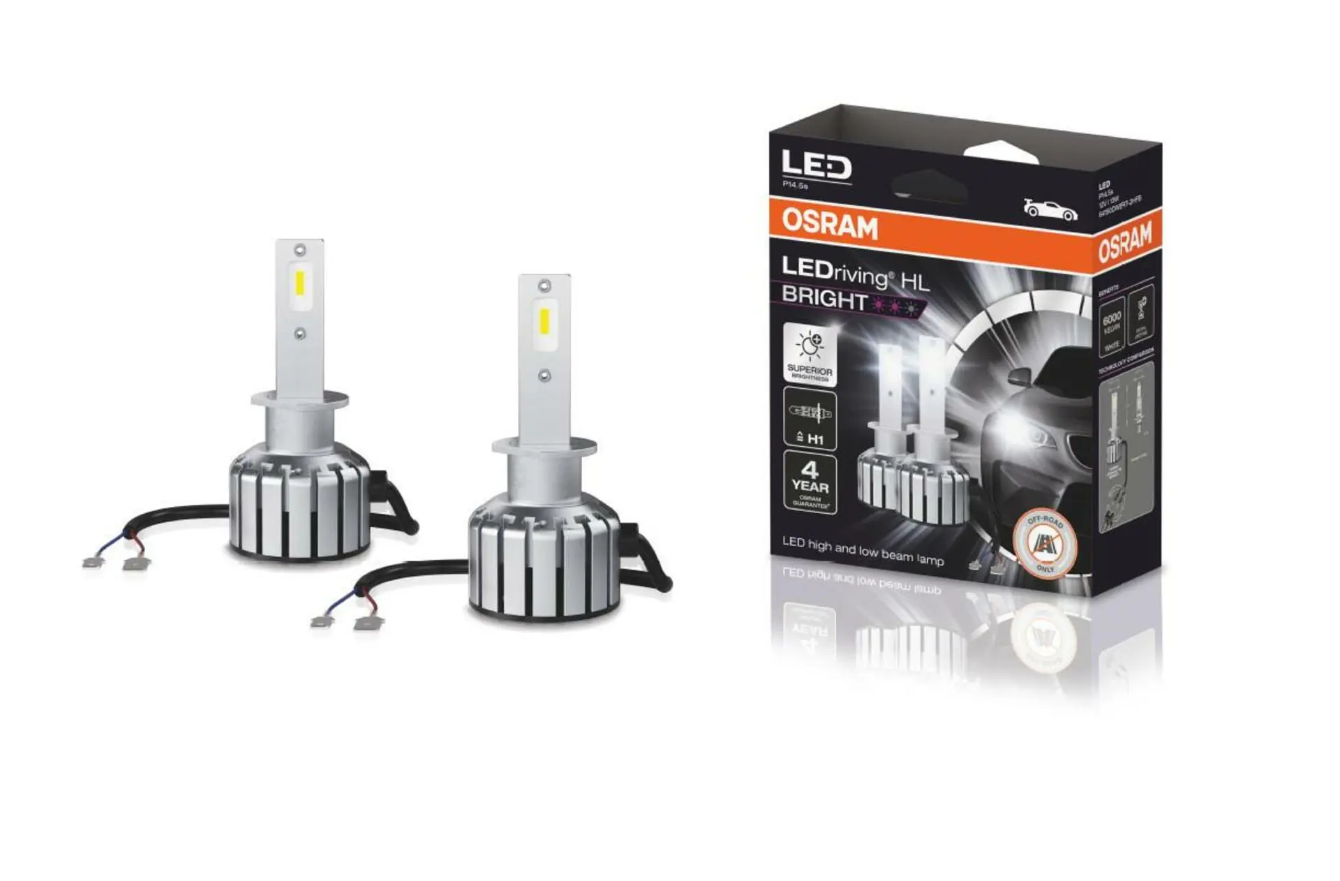 Ledriving Hl Bright H1 12V 13W OSRAM 64150DWBRT-2HFB 64150DWBRT-2HFB