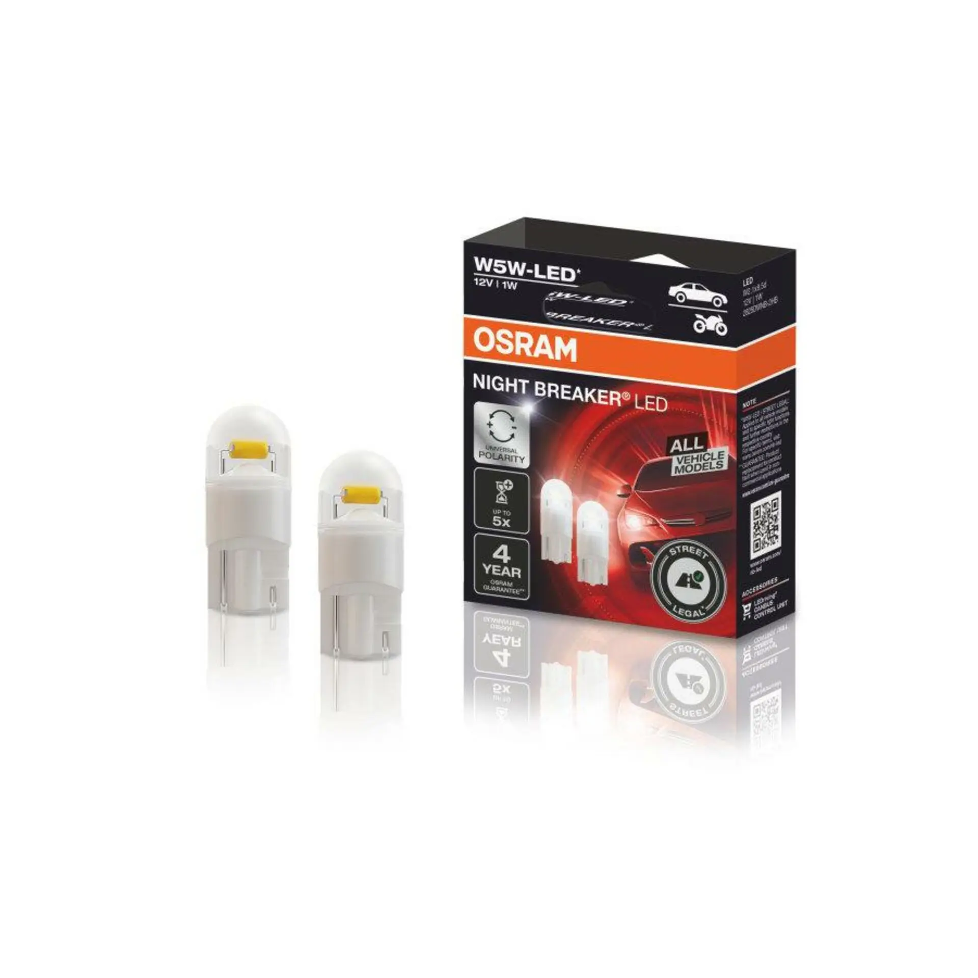 OSRAM Osram NIGHT BREAKER W5W 12V 5700K Cool White 2825DWNB-2HFB