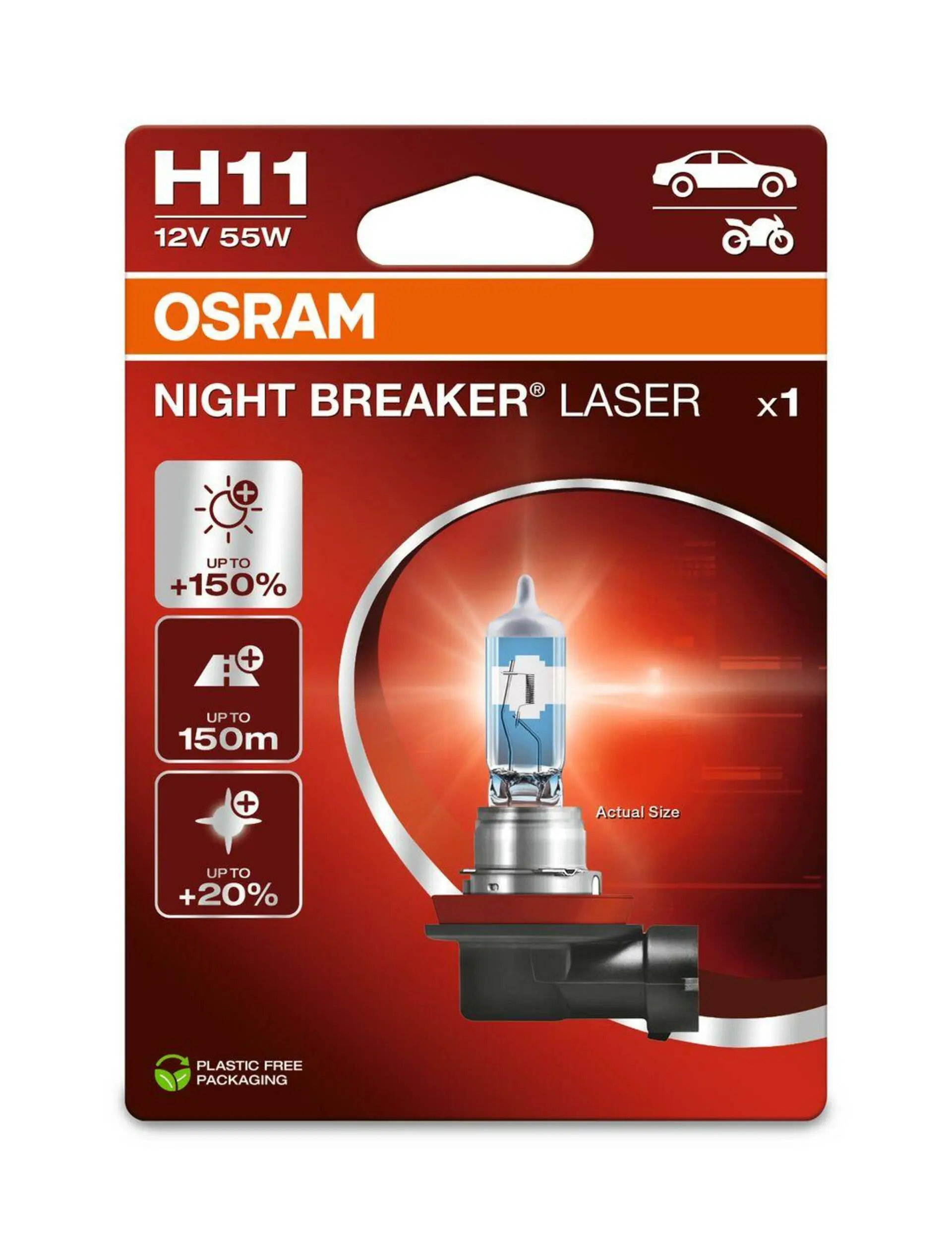 Night Breaker Laser H11 12V 55W OSRAM 64211NL-1BL 64211NL-1BL