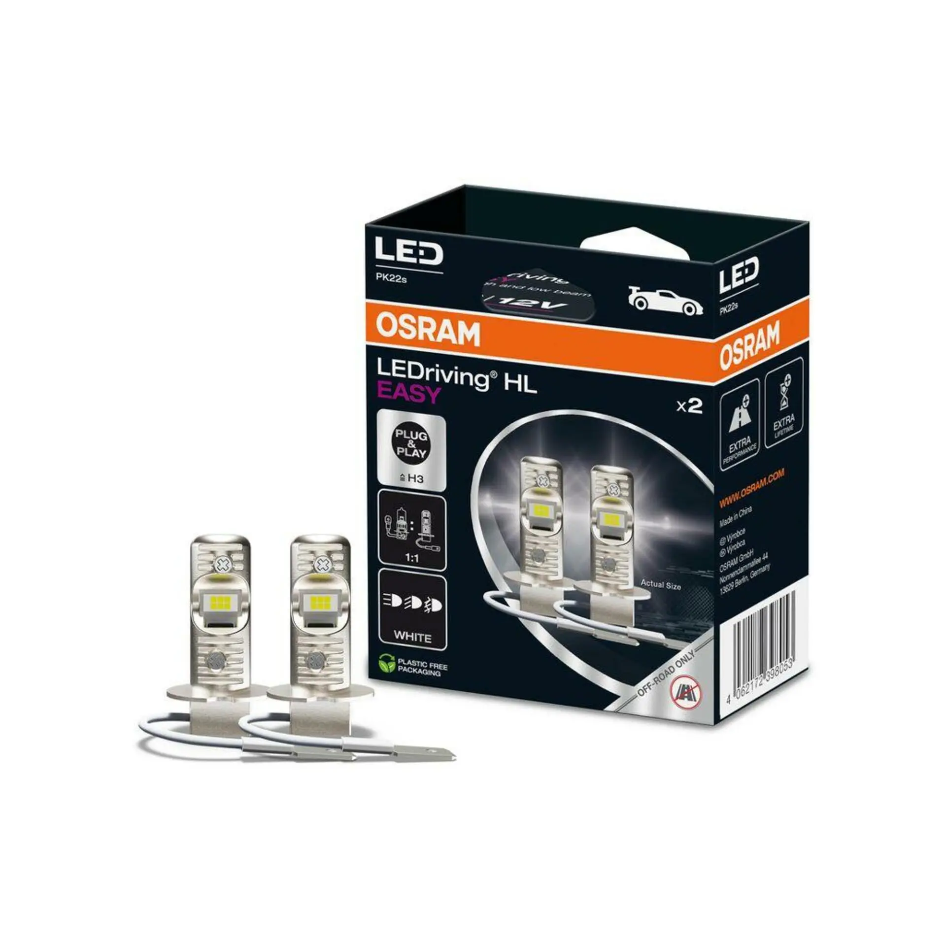 OSRAM Osram LEDriving HL EASY H3 12V 8W 64151DWESY 6500K 2ks 64151DWESY-2HB