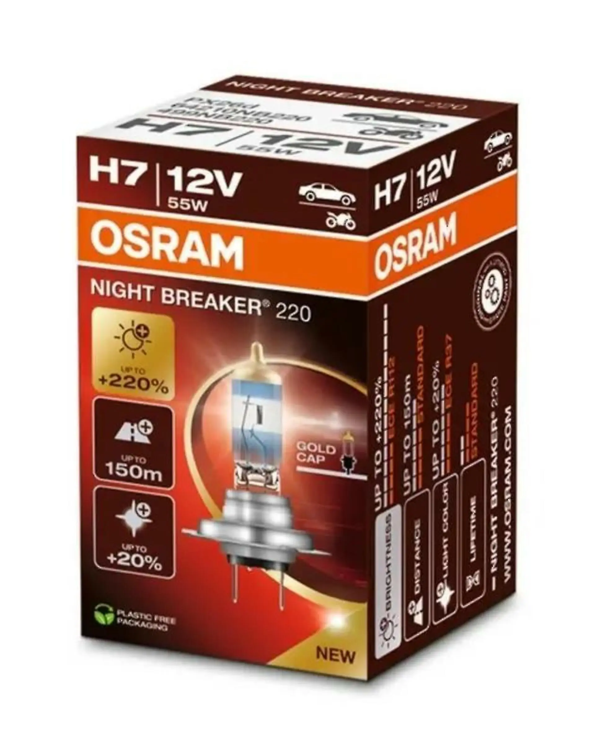 Night Breaker 220 H7 12V 55W OSRAM 64210NB220 64210NB220