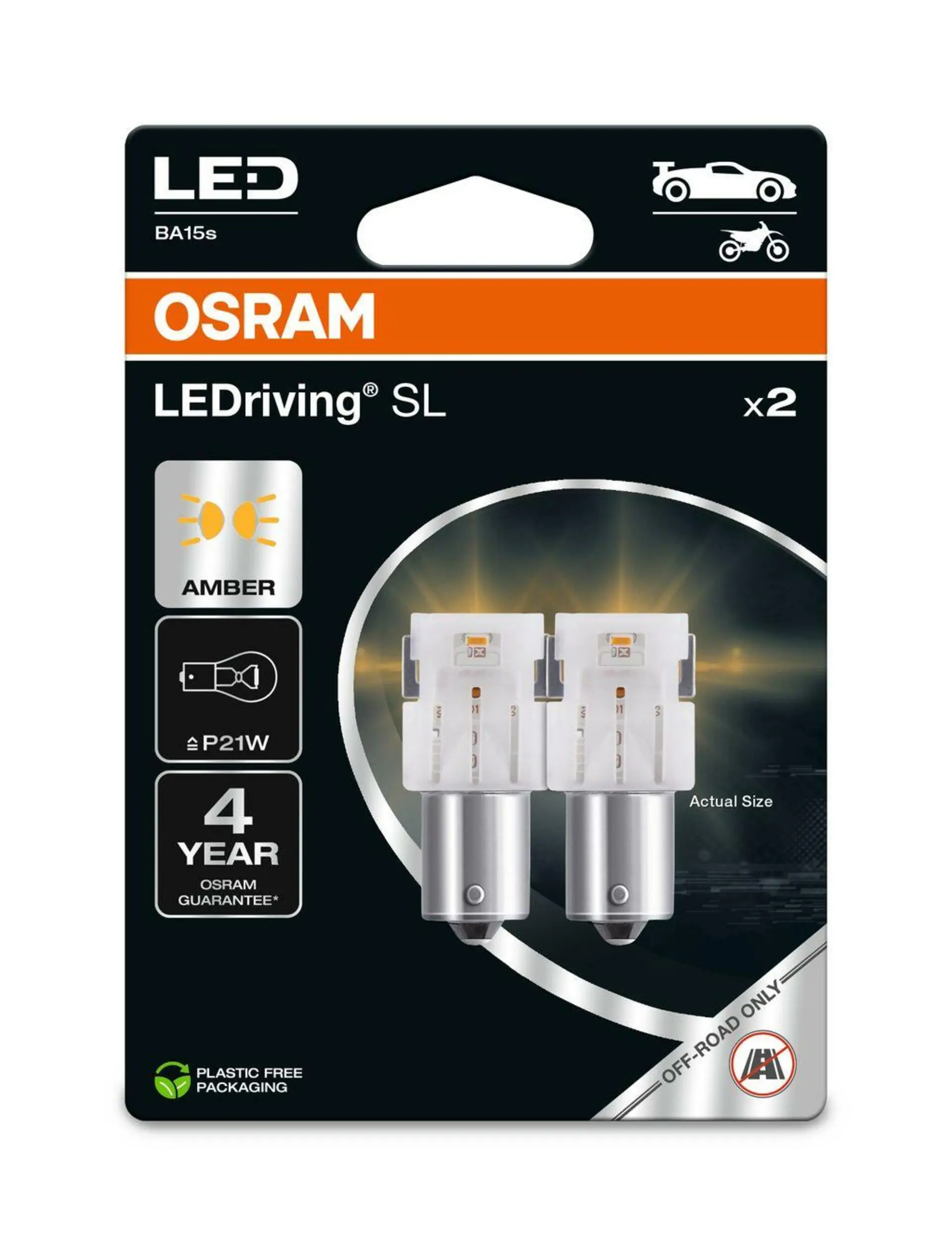 Ledriving Sl P21W 12V 1W OSRAM 7506DYP-2BL 7506DYP-2BL