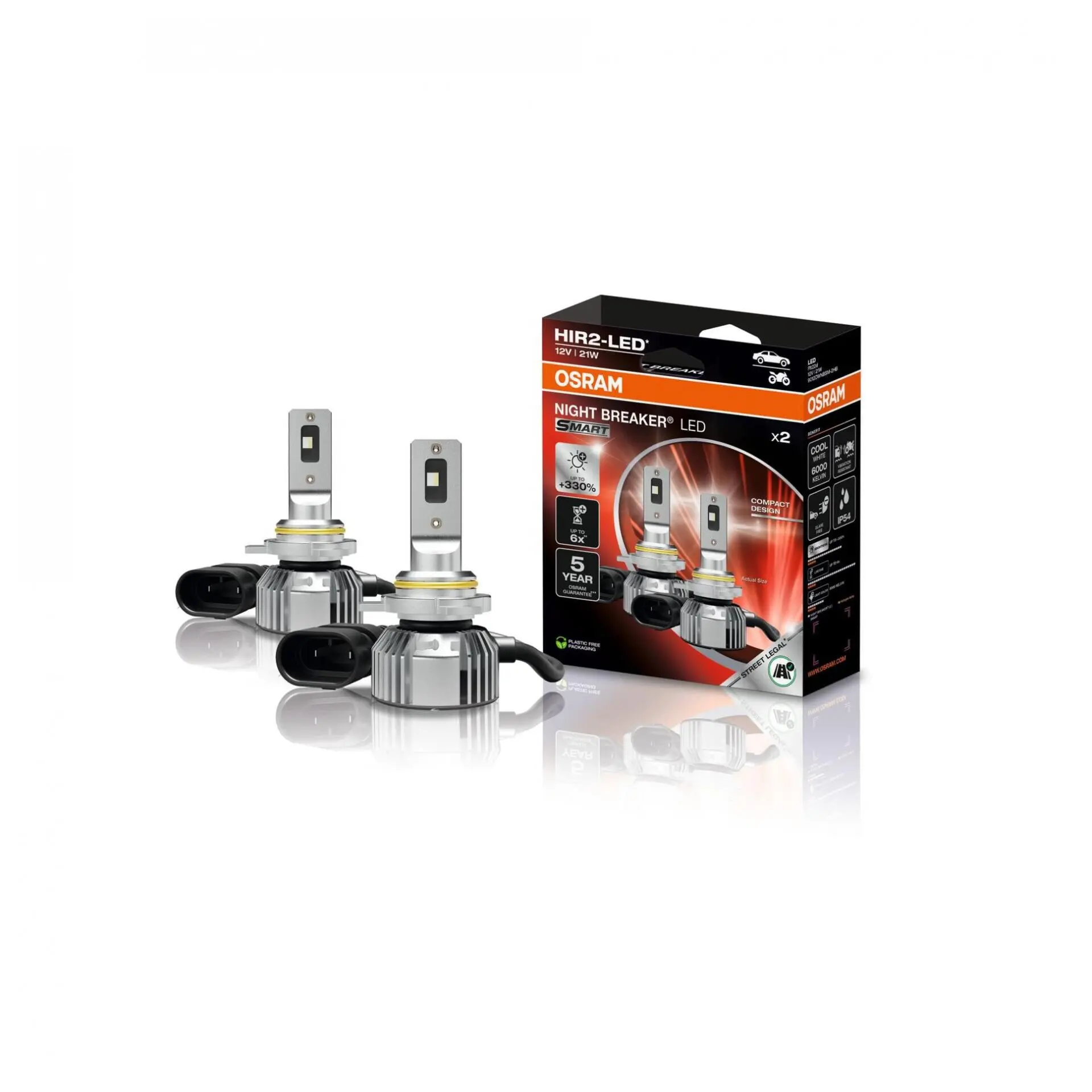 OSRAM HIR2 NIGHT BREAKER LED SMART +330% 2ks 9012DWNBSM-2HB
