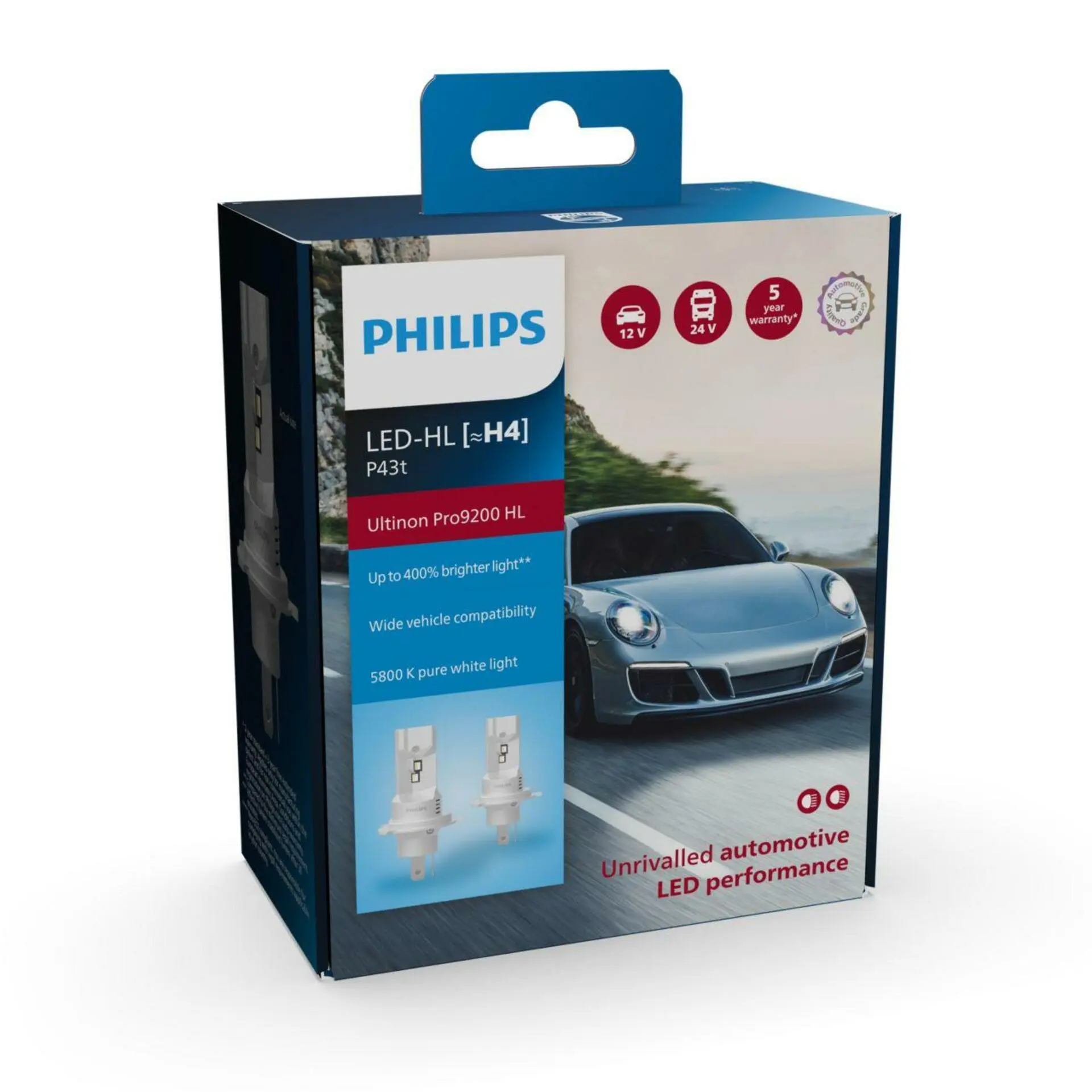 Philips H4 12V/24V P43t-38 Ultinon Pro9200 HL 5800K NOECE 2ks 11342U92X2
