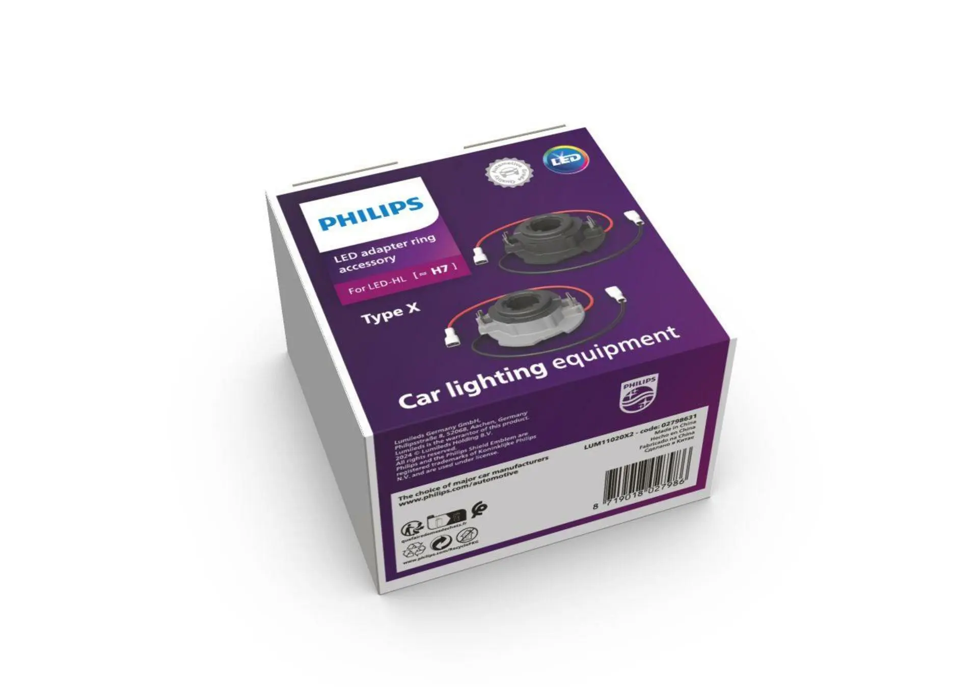 Philips LED montážní kroužky [~H7] typ X - příslušenství pro LED HL 2ks 11020X2