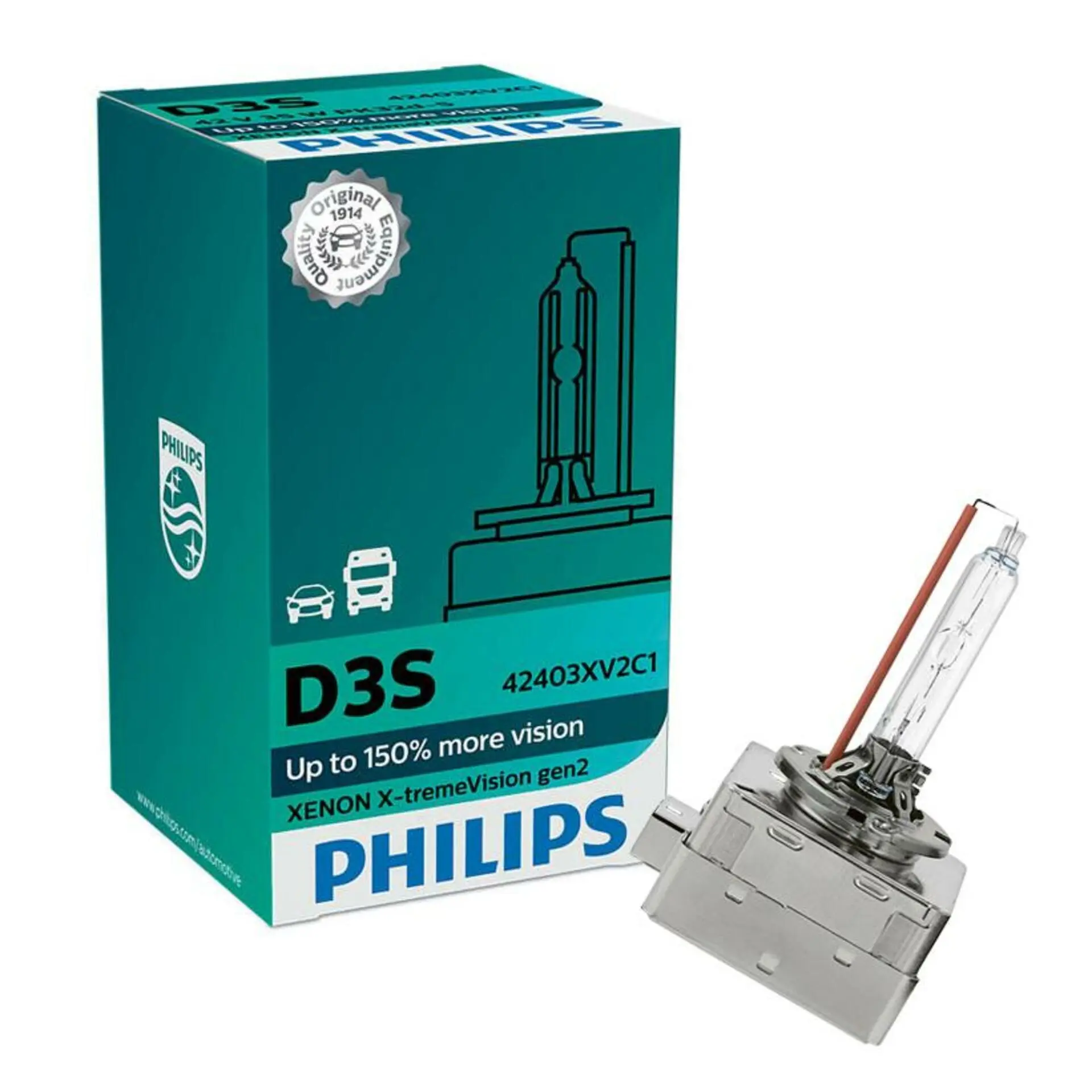 PHILIPS Xenon X-tremeVision 42403XV2C1 D3S 35W +150% gen2