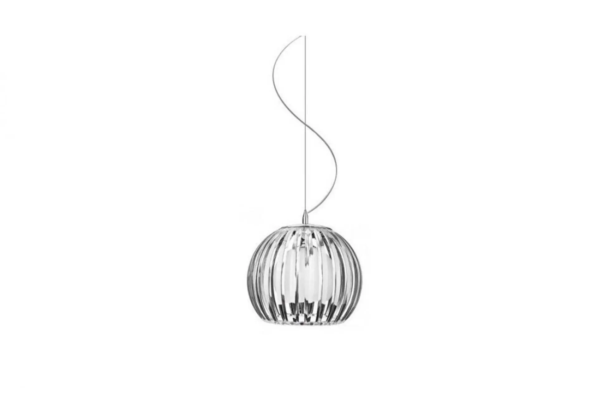 AZzardo ARCADA M závěsné svítidlo 1x E27 40W bez zdroje 30cm IP20, čirá/bílá/chrom