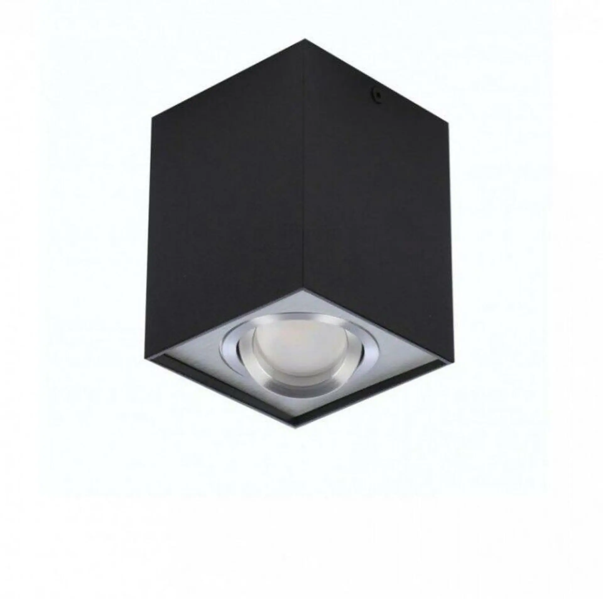 AZZ AZ0930 Stropní bodové přisazené svítidlo Azzardo Eloy 1 black/aluminium AZ0930 GU10 1x50W IP20 9,5cm hranaté černo-hliníkové - AZZARDO