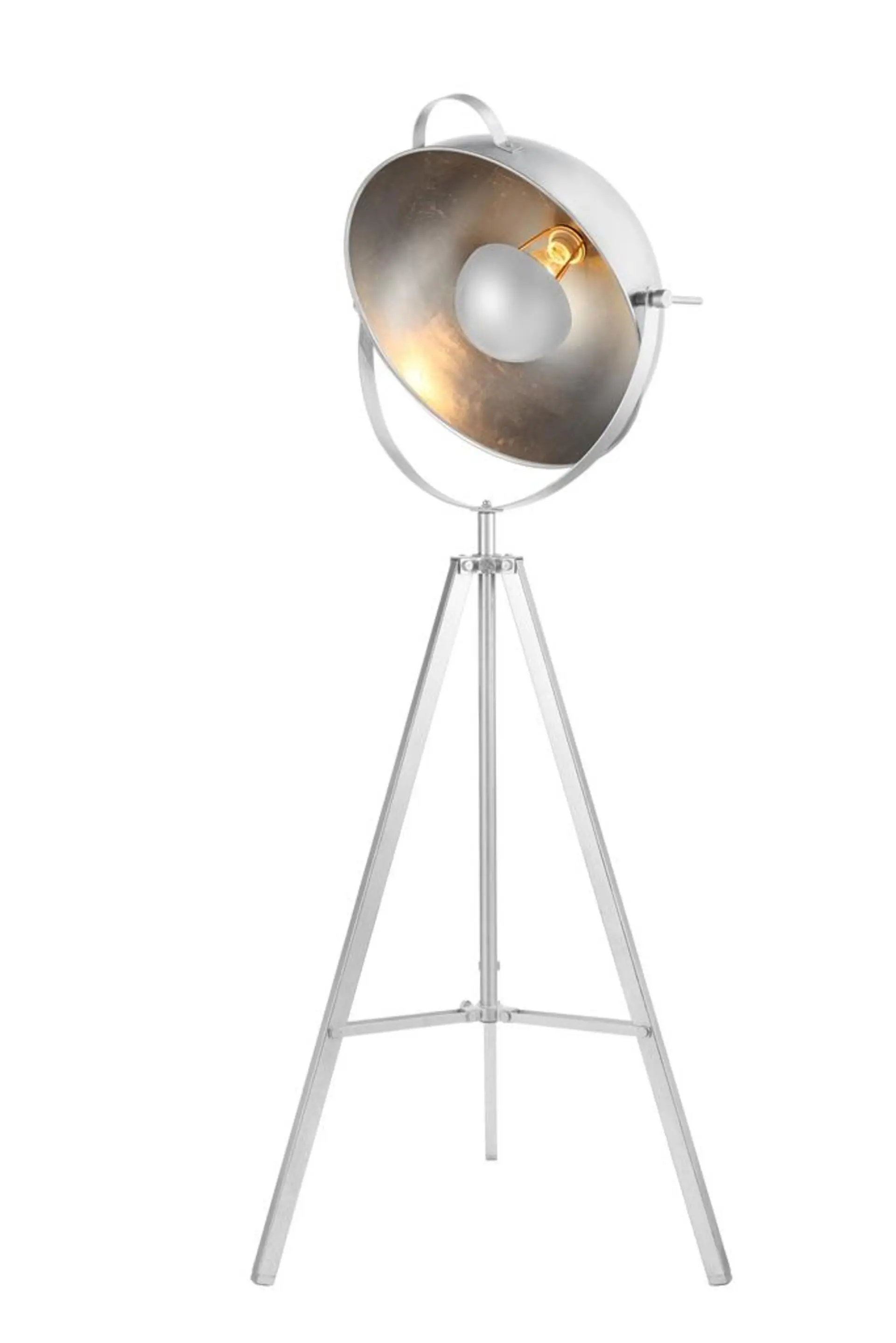 AZzardo vintage stojací lampa Toma bílá / stříbrná E27 AZ2378
