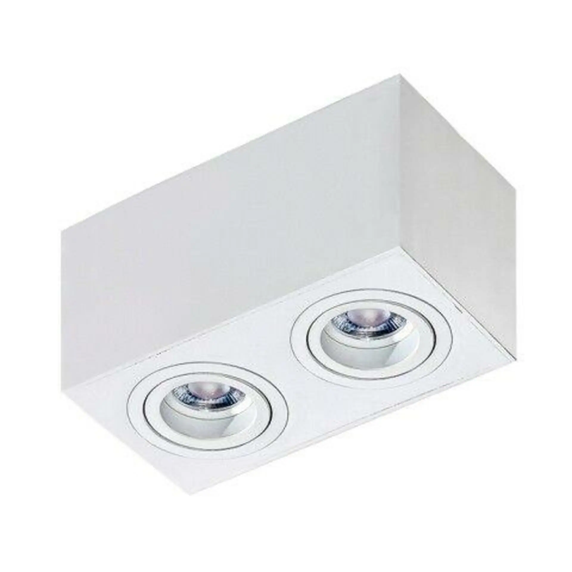 AZZ AZ2826 Stropní bodové přisazené svítidlo Azzardo Brant 2 square white AZ2826 GU10 2x50W IP20 18cm hranaté bílé - AZZARDO
