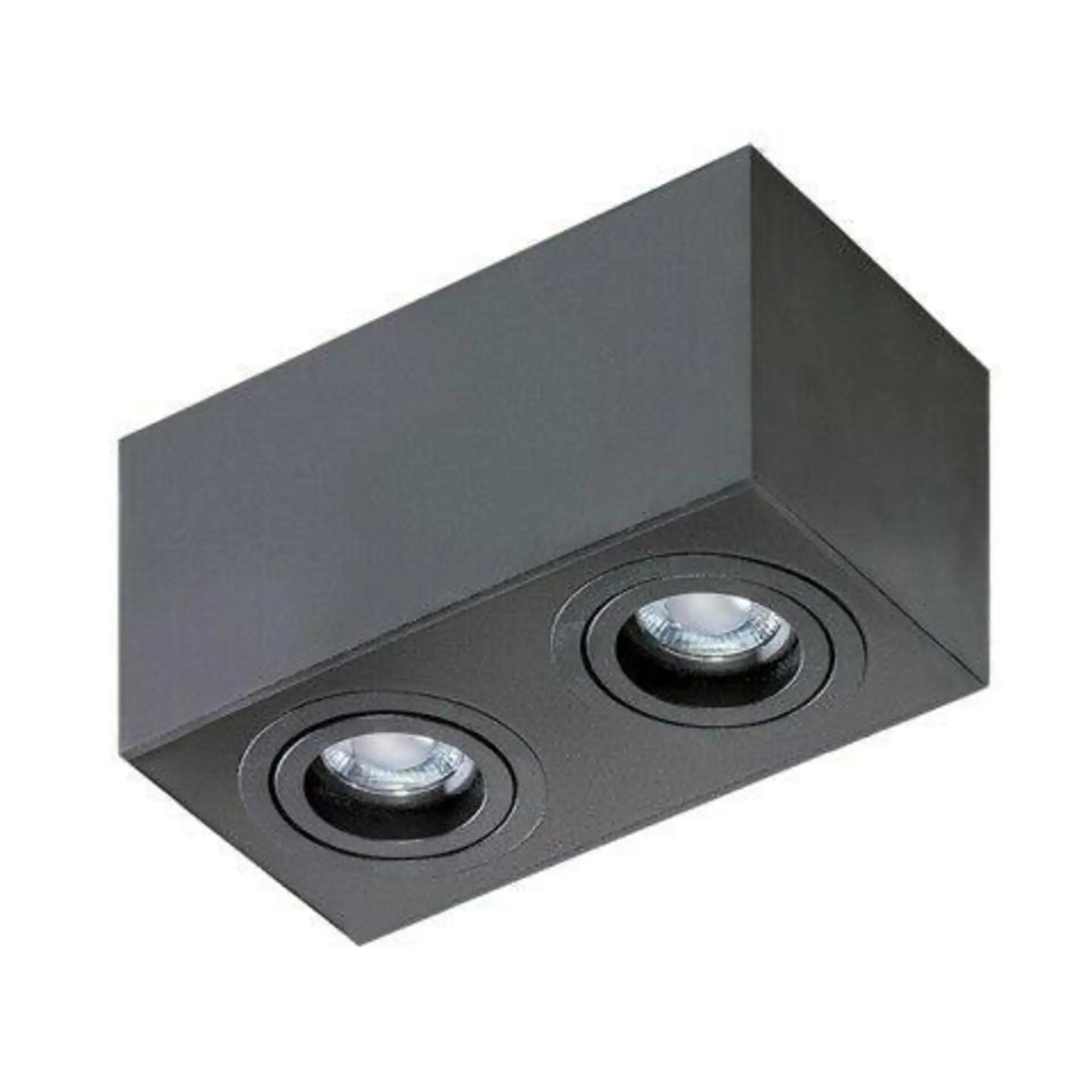 AZZ AZ2827 Stropní bodové přisazené svítidlo Azzardo Brant 2 square black AZ2827 GU10 2x50W IP20 18cm hranaté černé - AZZARDO