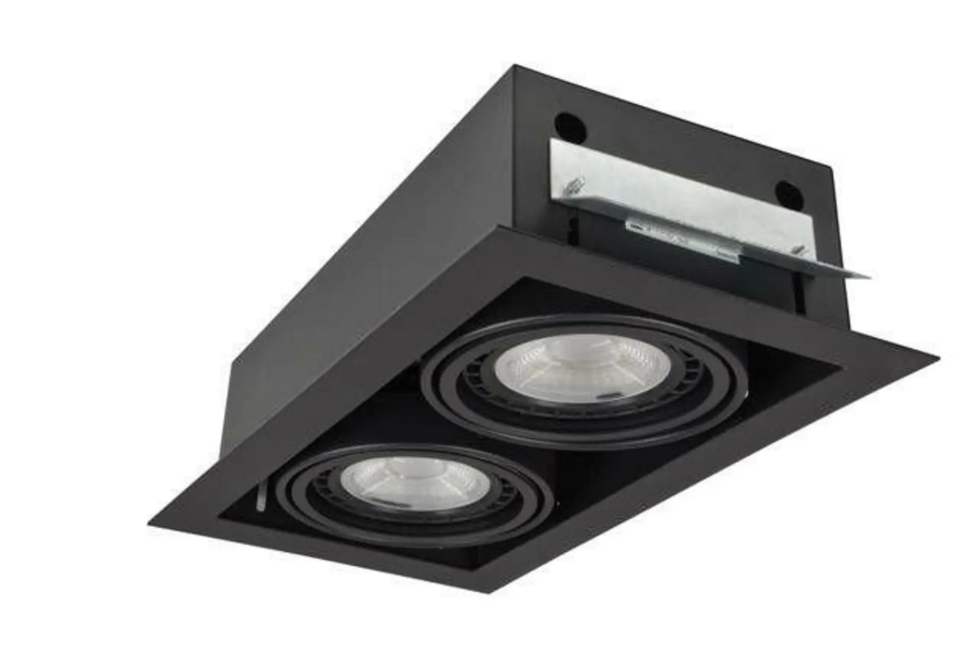 AZZ AZ2875 Stropní zápustné bodové svítidlo Azzardo Nova 2 black/black AZ2875 GU10+ADAP111/ES111 2x40/2x50W IP20 34,5cm černé - AZZARDO