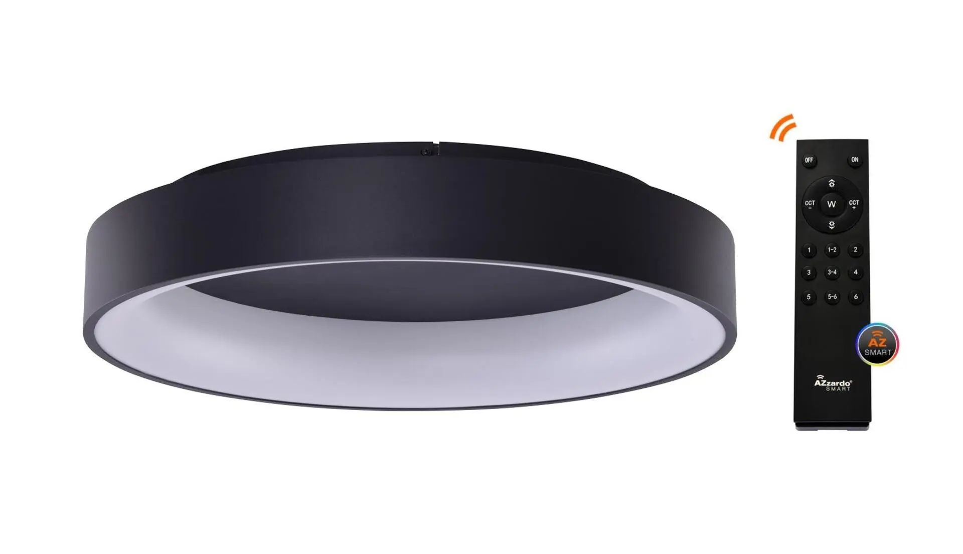 AZzardo Solvent R SMART přisazené svítidlo LED 120W 5729lm 3000-6000K 110cm kulaté IP20, černé + ovladač