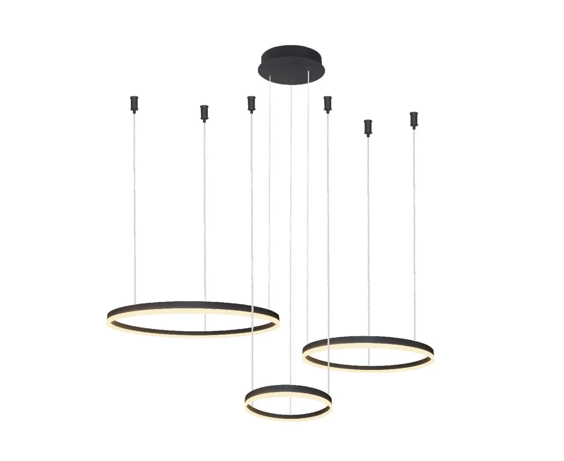AZzardo HALO závěsné svítidlo LED 120W 9600lm 3000-6000K IP20, černé + ovladač