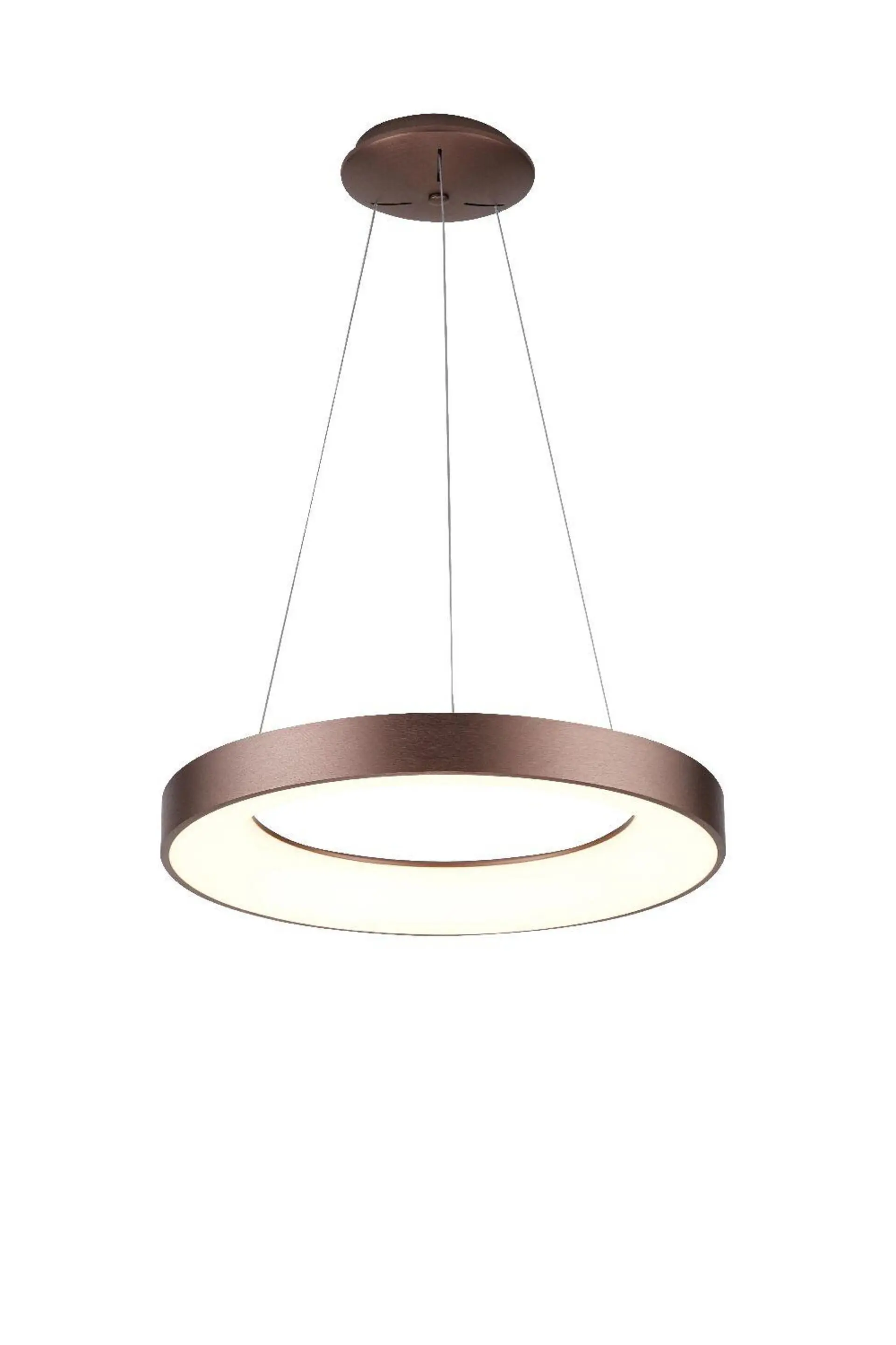 AZzardo LED Stmívatelný lustr na lanku SANTANA LED/50W/230V hnědá + dálkové ovládání AZ5007
