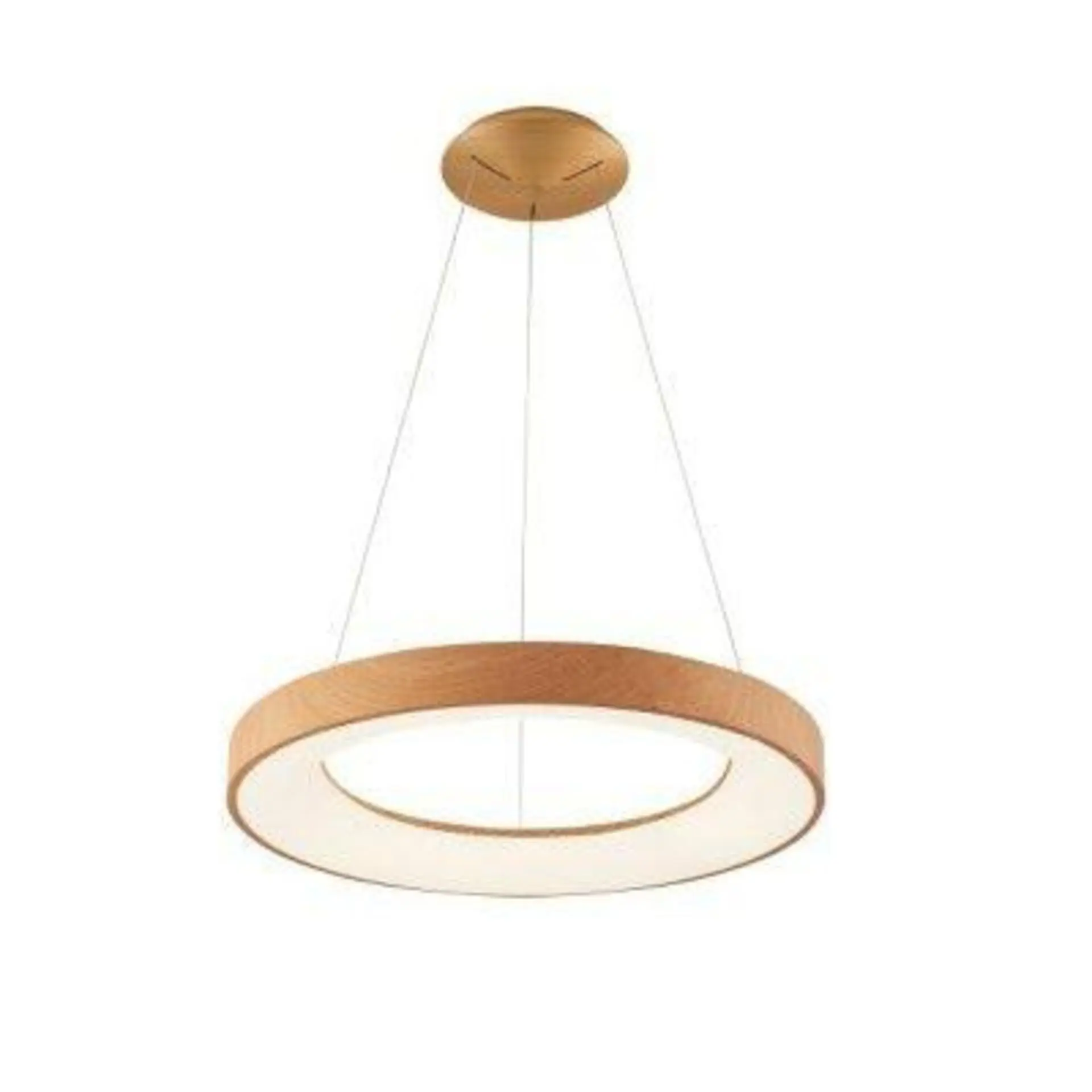 AZzardo SANTANA závěsné svítidlo LED 50W 2800lm 3000-6500K  60cm IP20, dřevěný dekor + ovladač