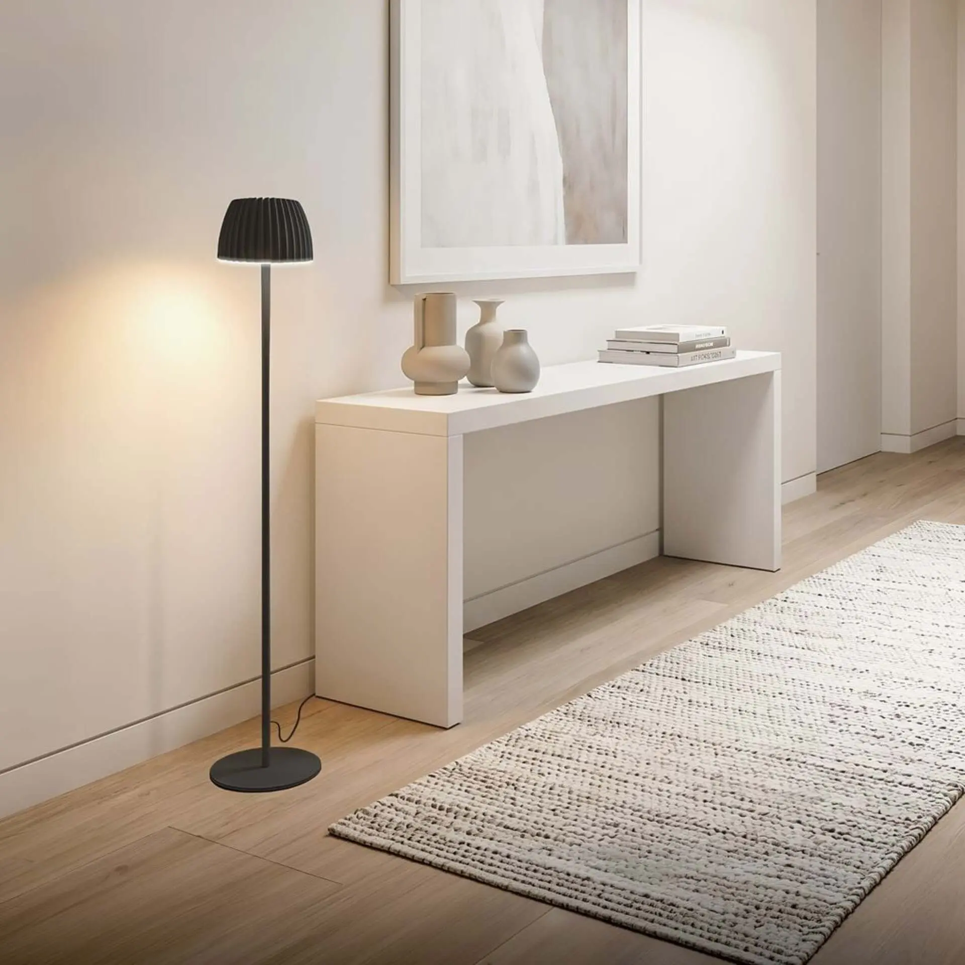 BRI 1625015 Loca stojanová lampa - 8W, 800lm, LED, dotykový vypínač, stmívatelná, teplá bílá, antracit - BRILONER