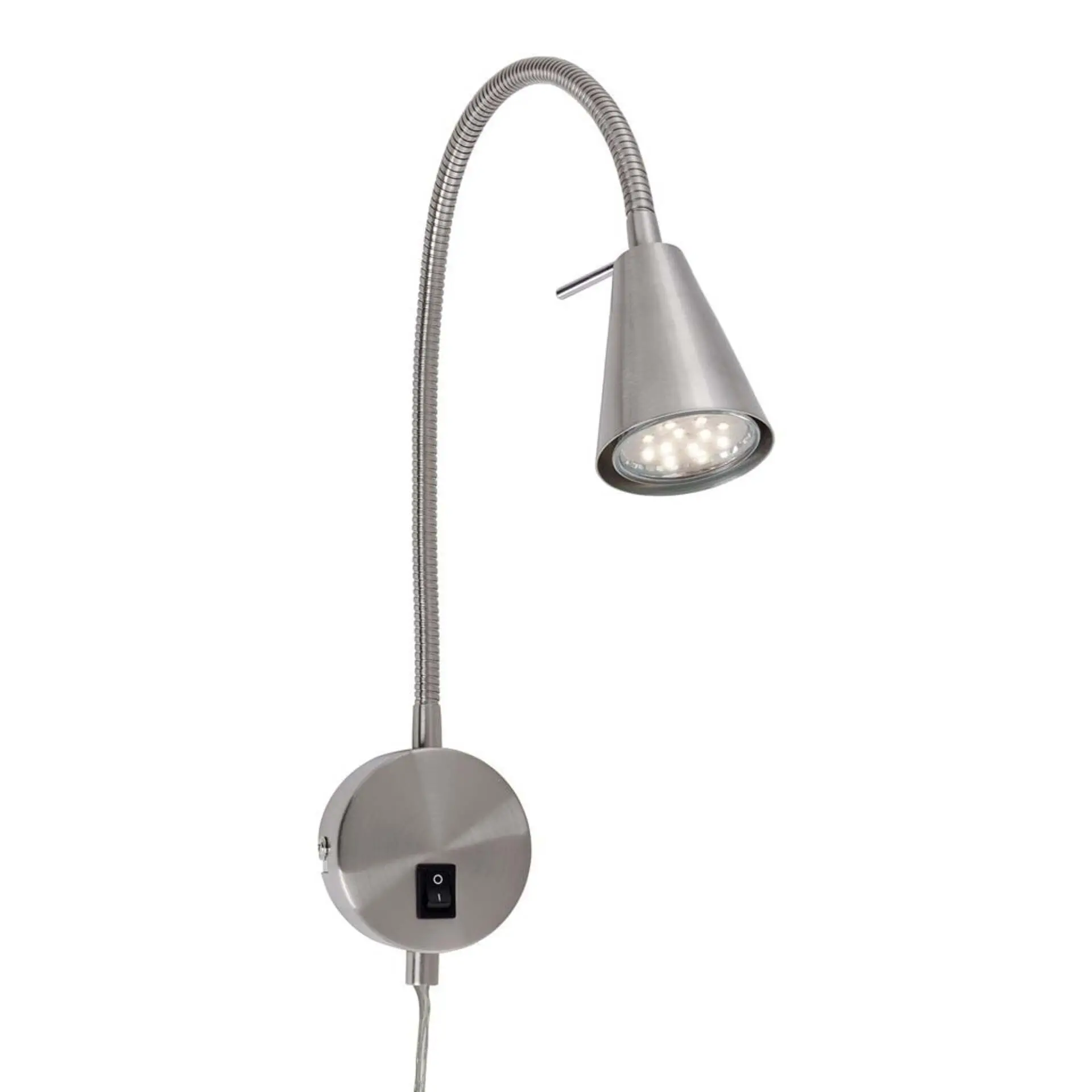 BRI 2082-012 Flexibilní nástěnné svítidlo 45 cm 1xGU10 5W 400lm matný nikl - BRILONER