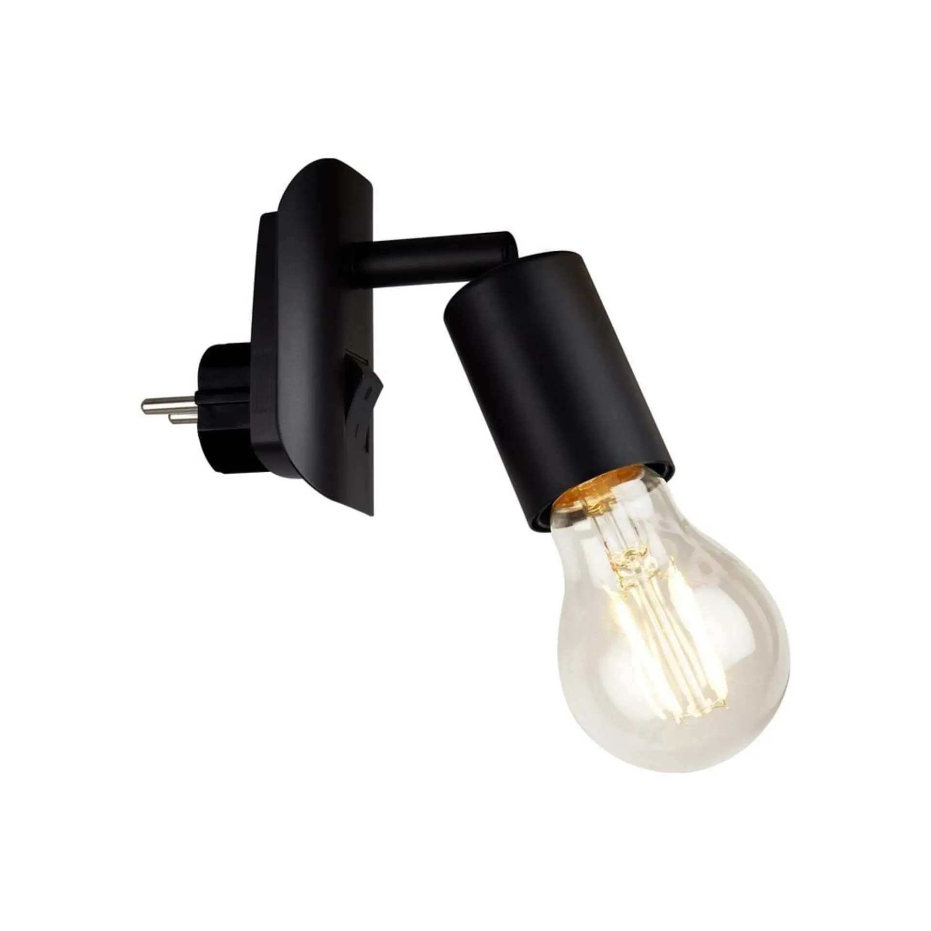 BRI 2602-015 Svítidlo do zásuvky 9,5 cm 1x E27 25W černá - BRILONER