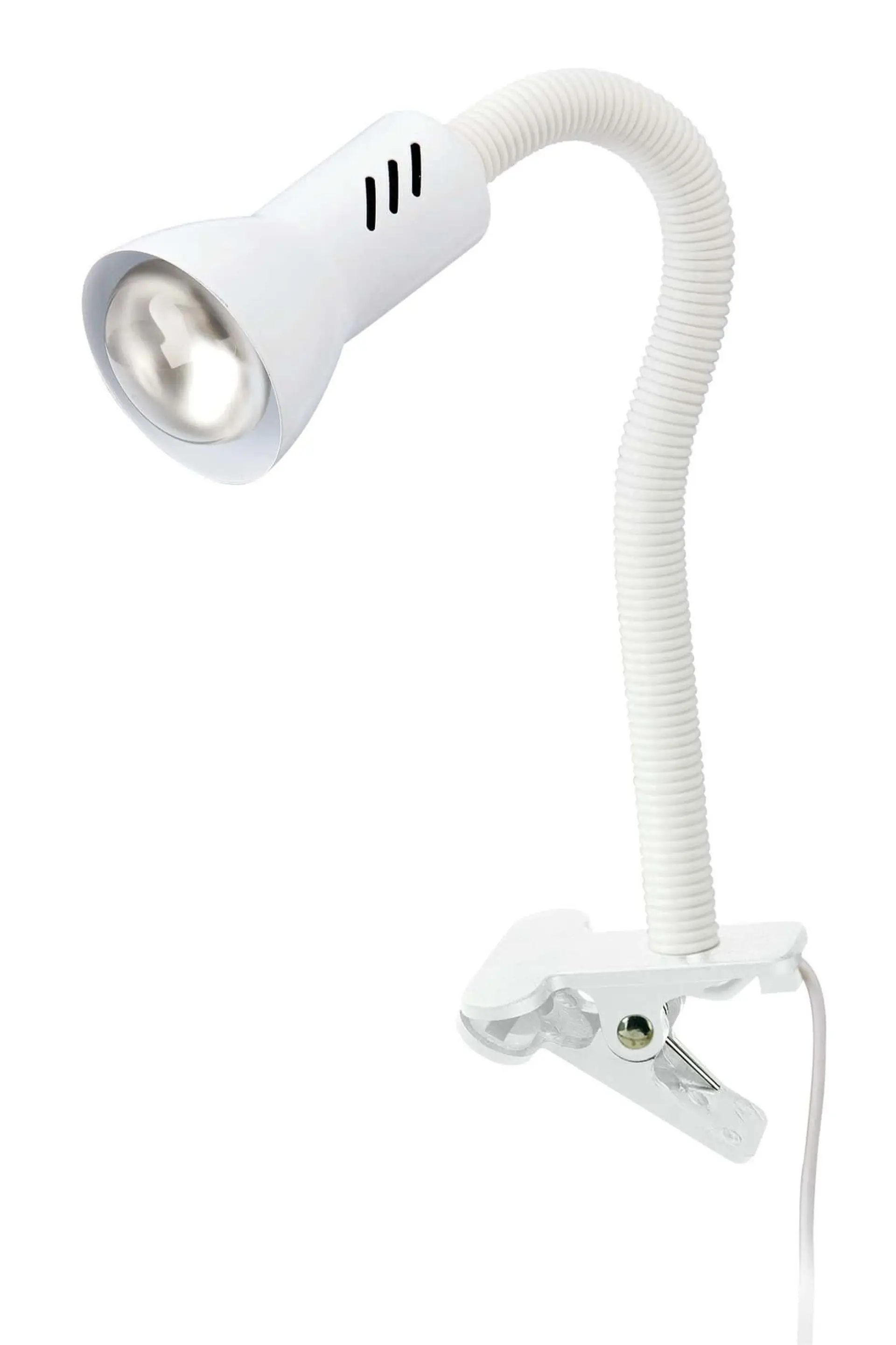 BRI 2713-016P Flexibilní svítidlo se svorkou 26 cm 1x E14 40W bílé - BRILONER