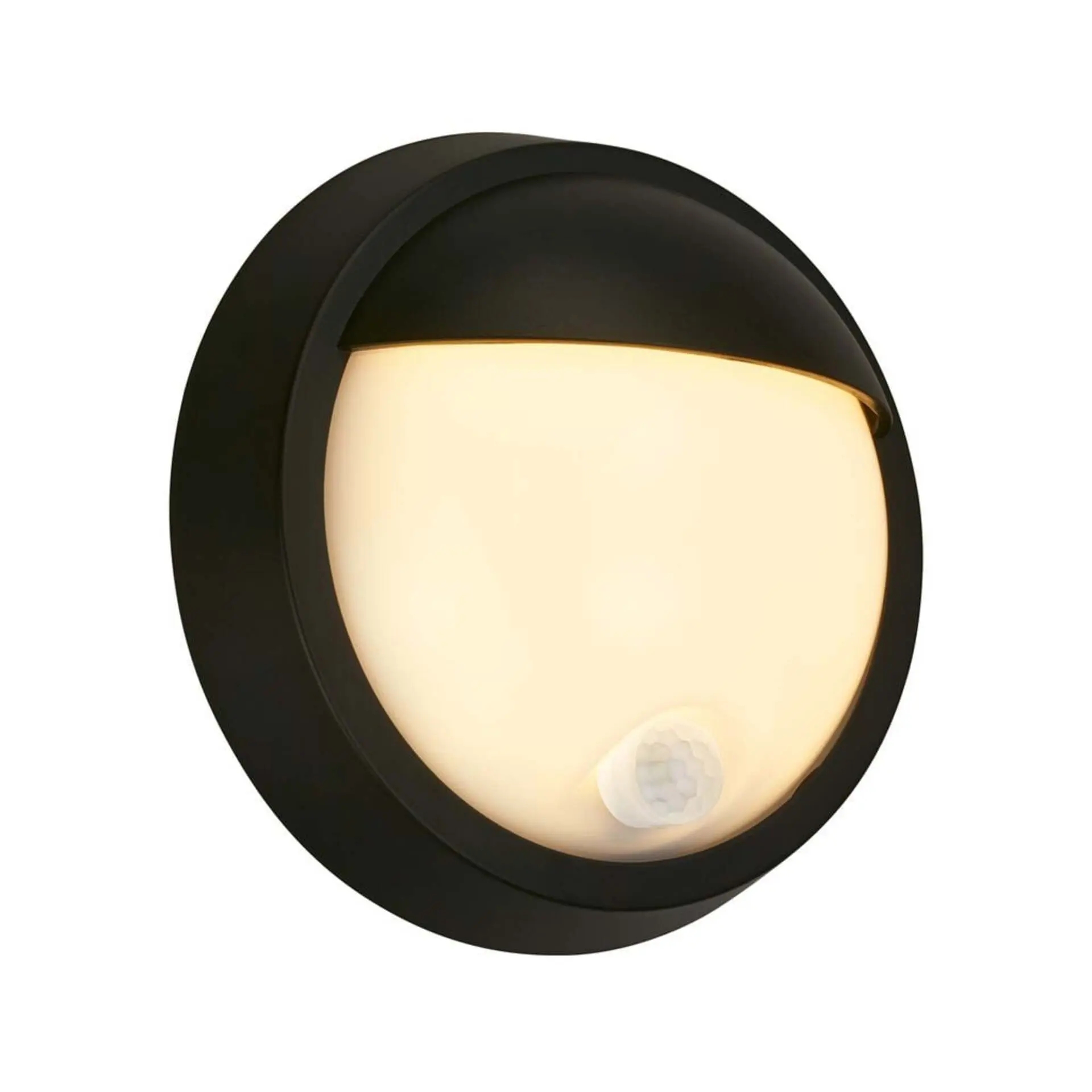 BRI 3785015 Puni LED venkovní nástěnné svítidlo, pohybové čidlo, soumrakový senzor, nabíjecí, černá - BRILONER