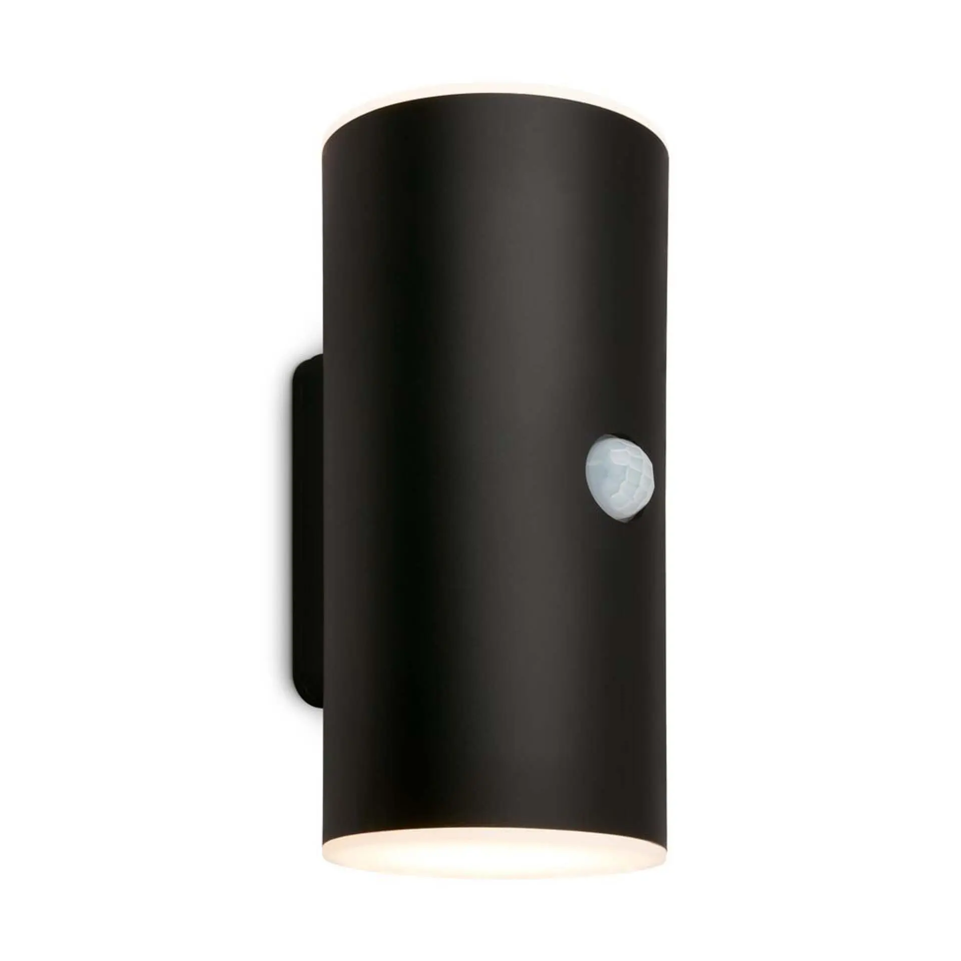 BRI 3787015 Lima LED venkovní nástěnné svítidlo, pohybové čidlo, soumrakový senzor, nabíjecí, černá - BRILONER
