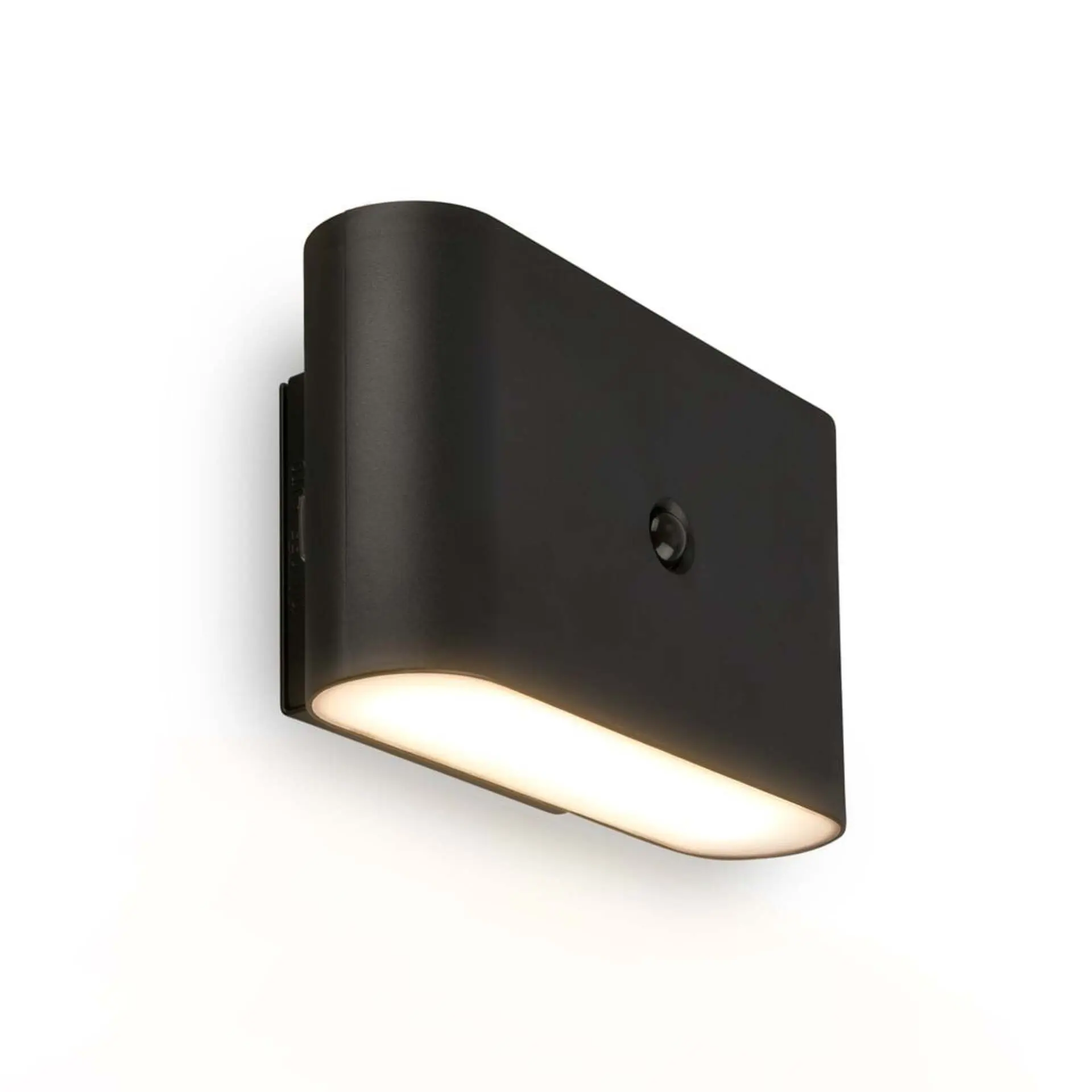 BRI 3878015 Chat nástěnné svítidlo 3W 270lm bezdrátová LED s pohybovým čidlem černá - BRILONER