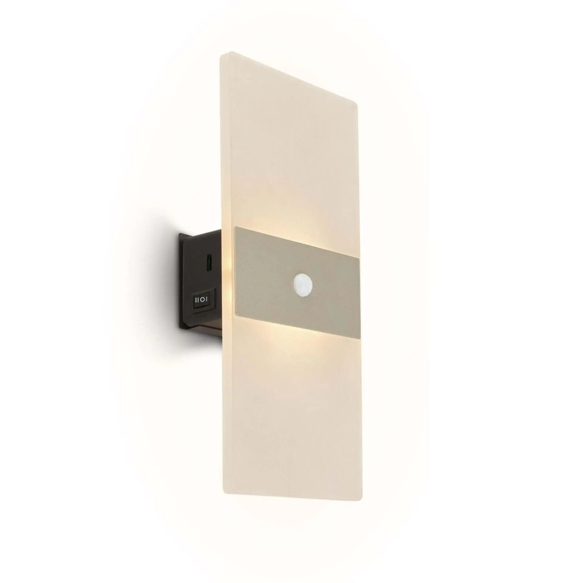 BRI 3888012 Aura nástěnné svítidlo - 2,5W, 100lm, nabíjecí, LED, s pohybové čidlo, matný nikl - BRILONER