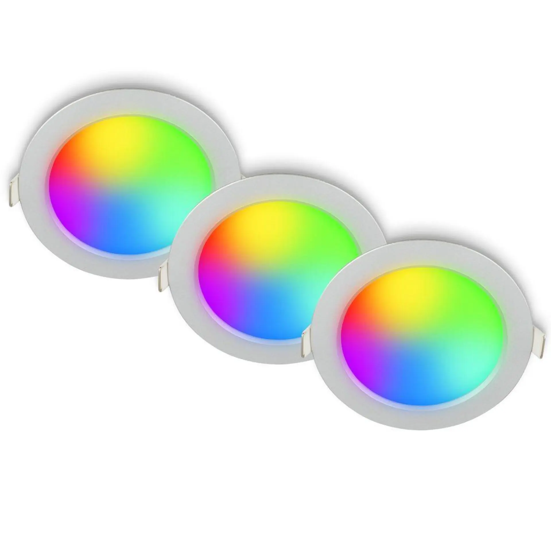 BRI 3945034 Fungo vestavné bodové svítidlo 100mm 3ks sada - 7W, 700lm, LED, stmívatelné, IP65, matný chrom - BRILONER