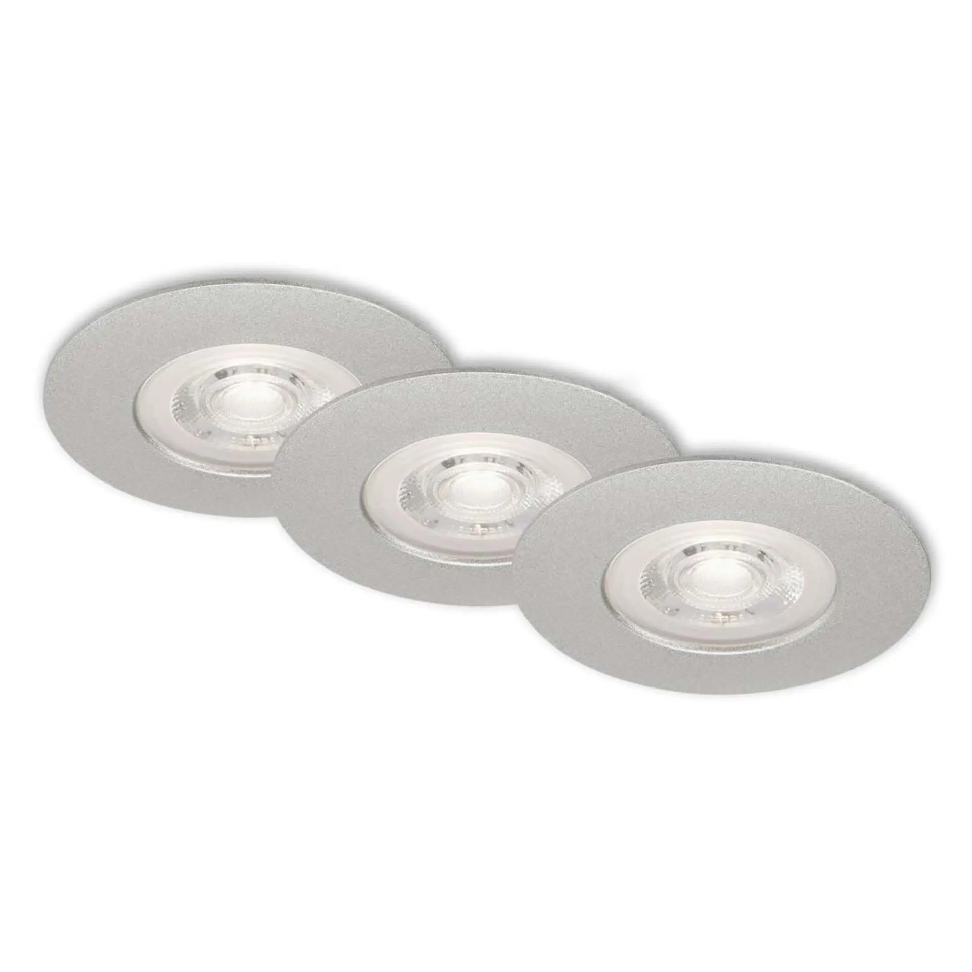BRI 7046-034 3ks sada LED vestavné svítidlo, pr. 9 cm, 5 W, matný chrom - BRILONER