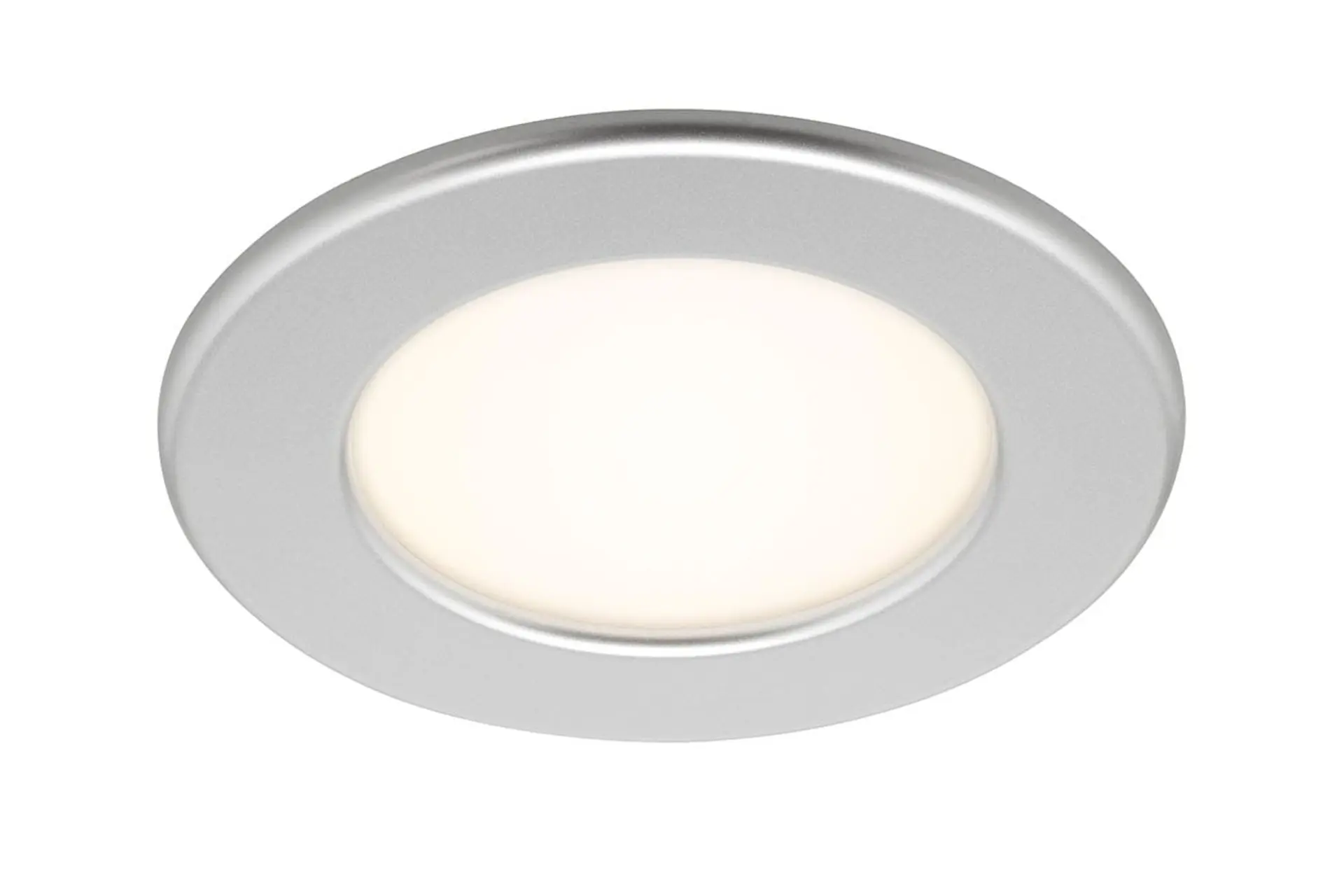 BRILONER LED vestavné svítidlo, pr. 11,5 cm, 6 W, matný chrom IP44 BRI 7053-014
