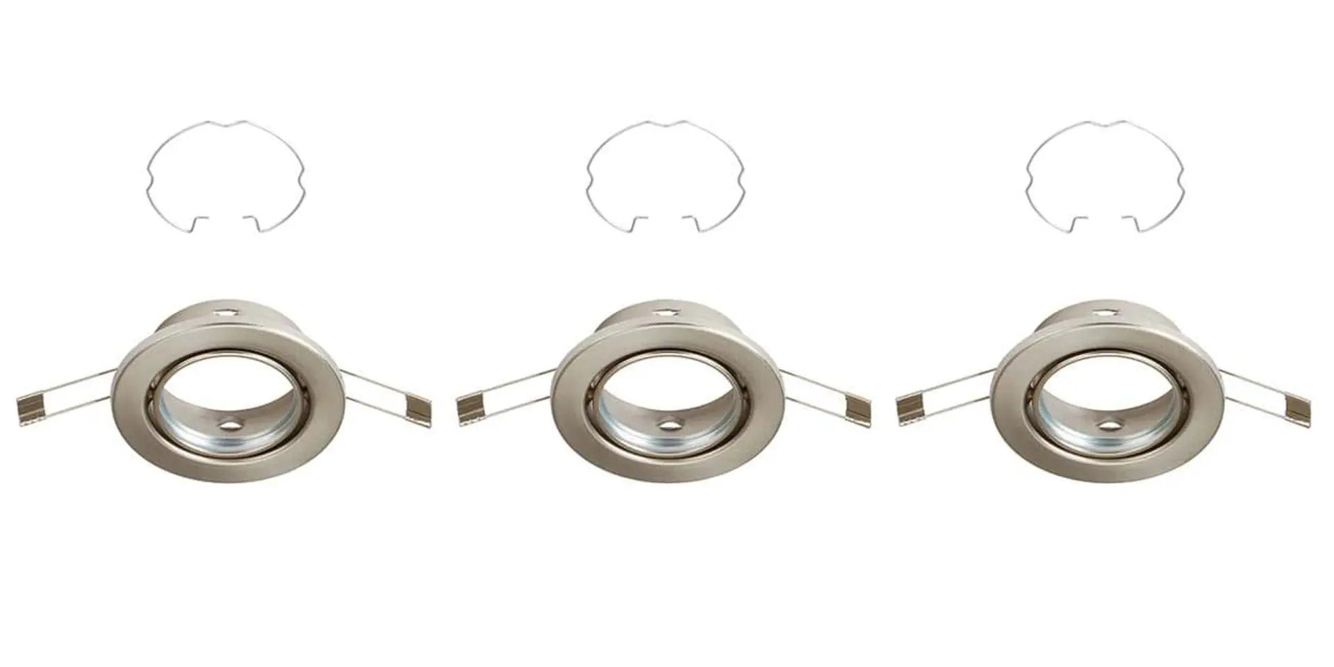 BRI 7110-032 3ks sada vestavné svítidlo, pr. 8,6 cm, matný nikl - BRILONER