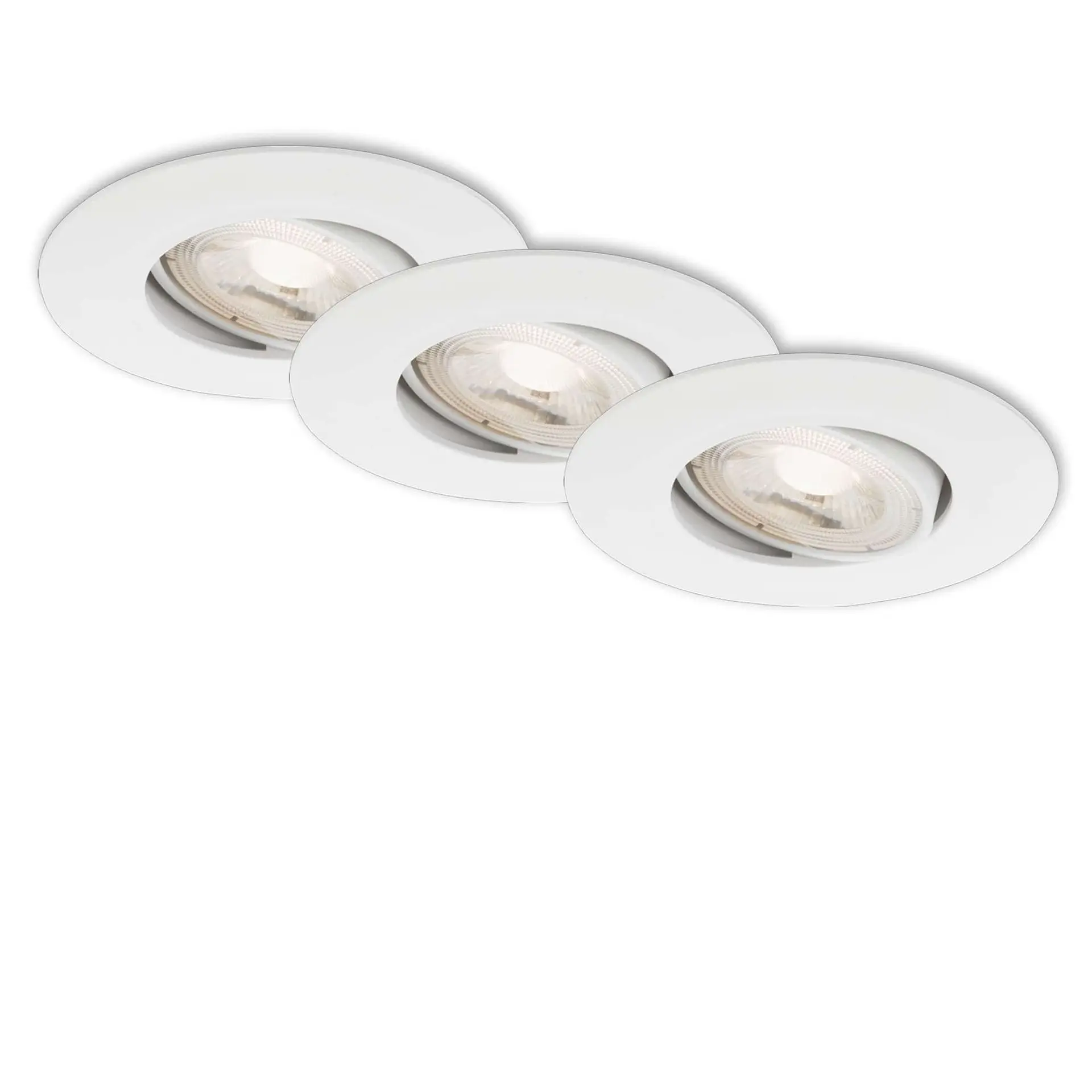 BRI 7146-036 3ks sada ultraploché LED vestavné svítidlo, pr. 9 cm, 5 W, bílé - BRILONER