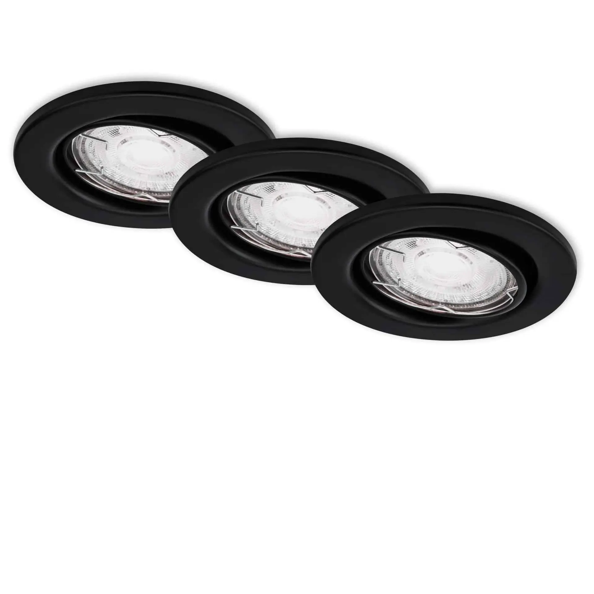BRI 7147-035 3ks LED vestavné svítidlo, pr. 8,6 cm, 5 W, černá - BRILONER