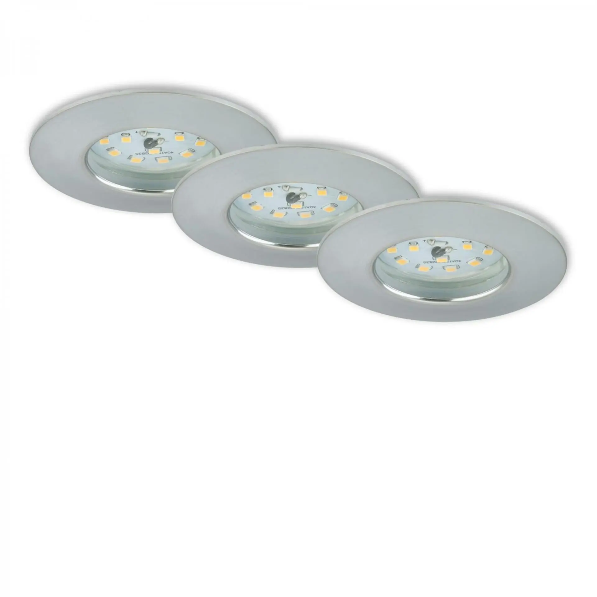 BRI 7204-039 3ks sada LED vestavné svítidlo, pr. 7,5 cm, hliník - BRILONER