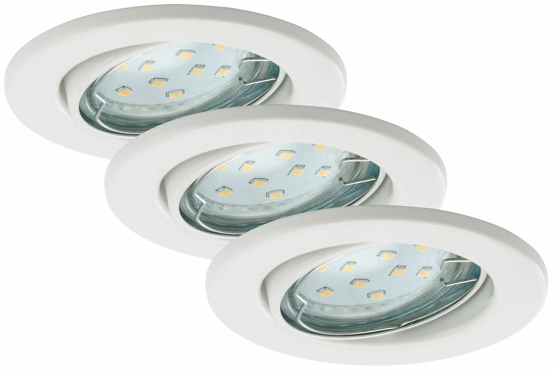 BRI 7225-036 3ks sada LED vestavné svítidlo, pr. 8,6 cm, 3 W, bílé - BRILONER